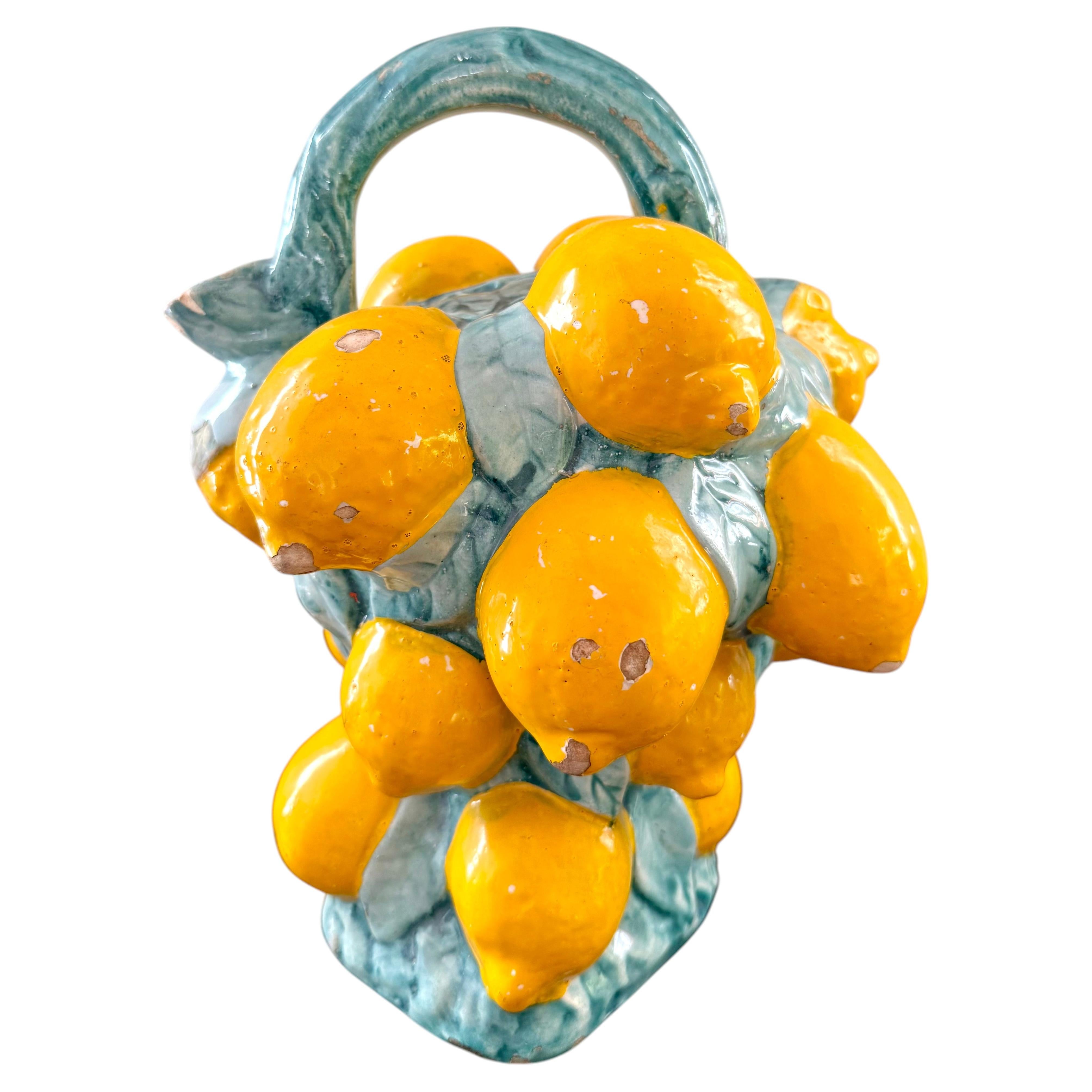 1950s Spanish Majolica Water Cooler or Pitcher