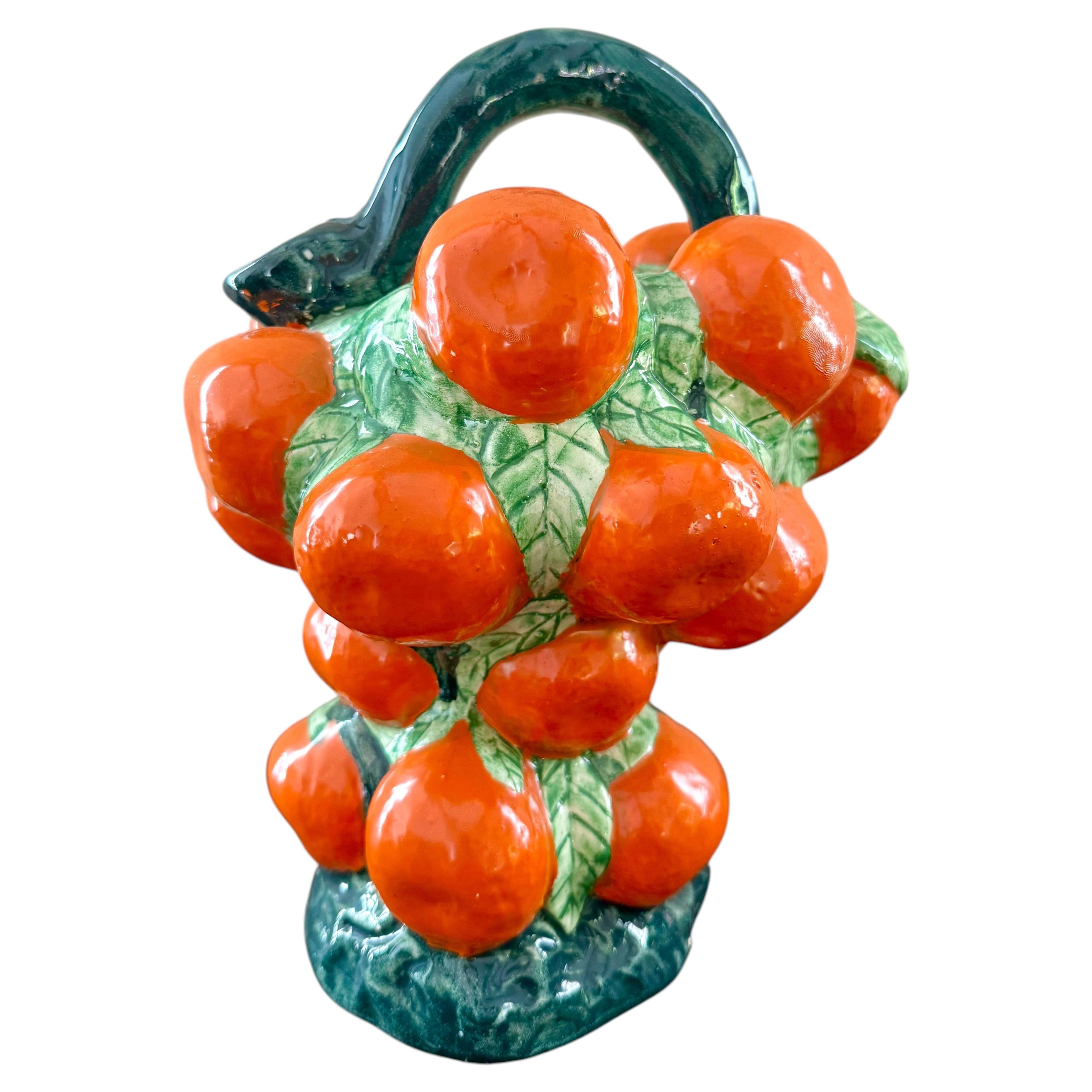 1950s Spanish Majolica Water Cooler or Pitcher For Sale