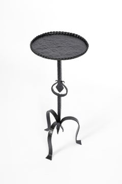 1950s, Spanish Martini Table in Matt Black