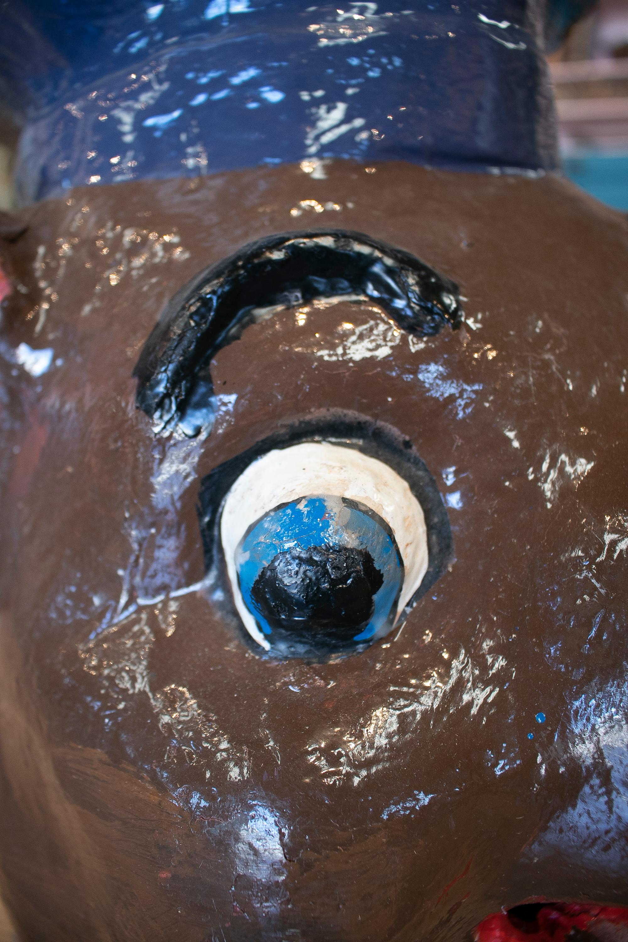 1950s Spanish Pig Head Hand Painted Papier-mâché Festival Mask 4