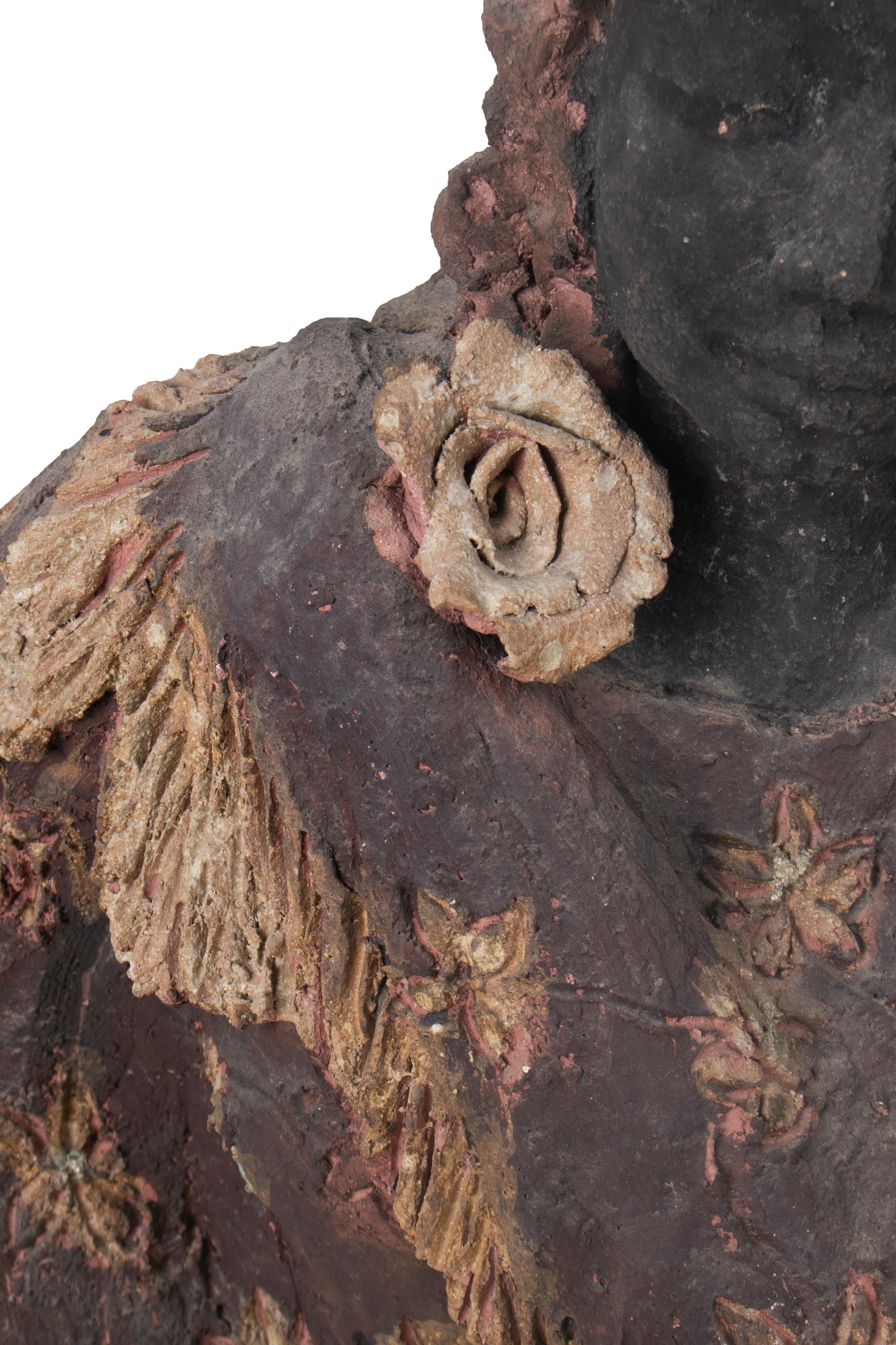 Busto español de terracota de mujer flamenca andaluza de los años 50 6