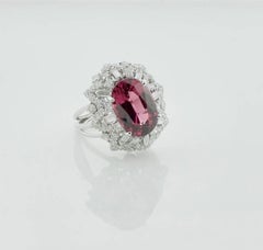 1950s Spinel and Diamond Cocktail Ring