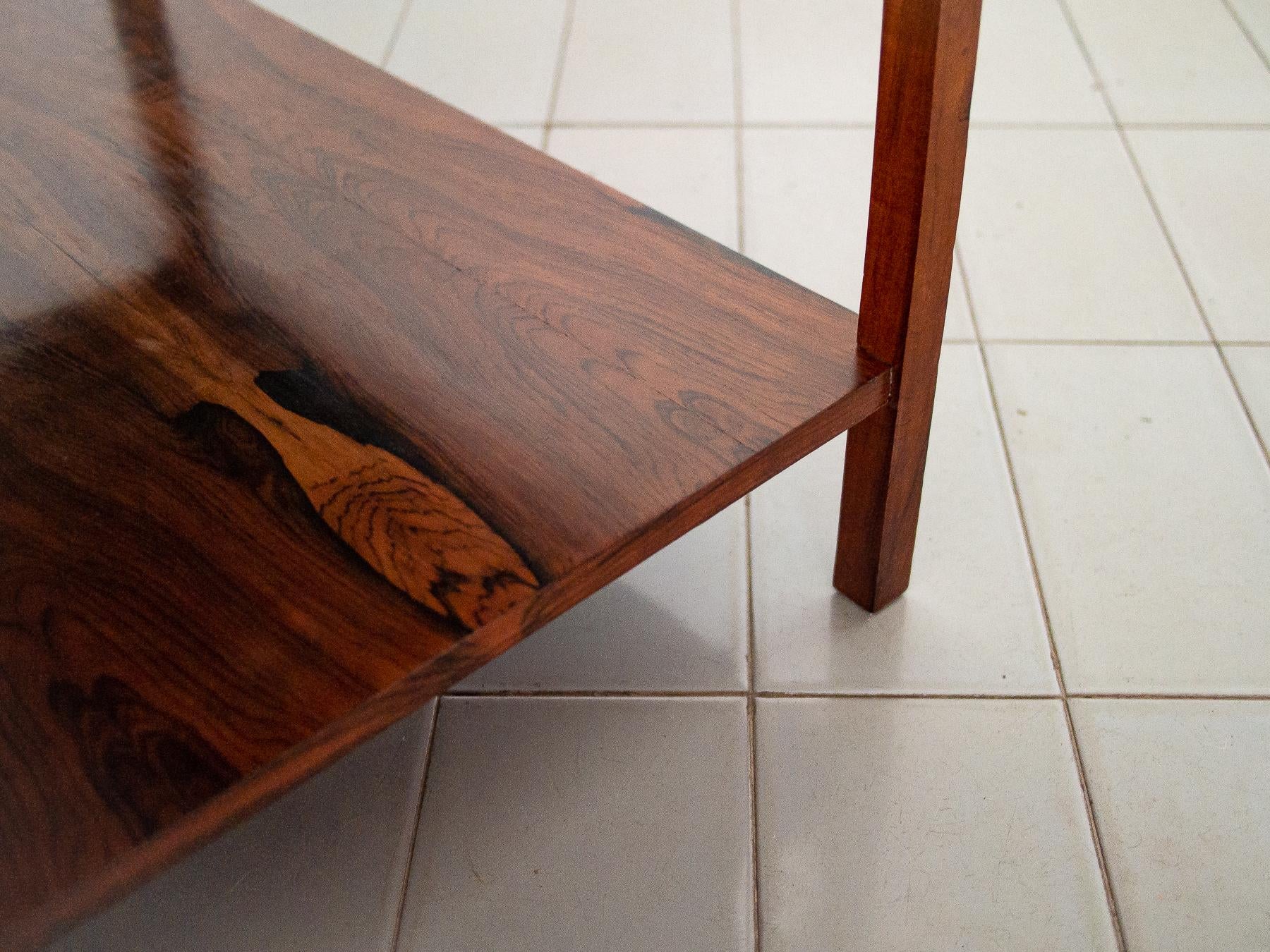 1950s Square Side Table in Rosewood by Sergio Rodrigues, Brazilian Modernism 3