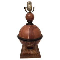 1950s Stacked Sphere Marble Table Lamp on Marble Base