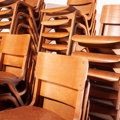 chaises de salle à manger empilables des années 1950 par ESA James Leonard:: Lamstak