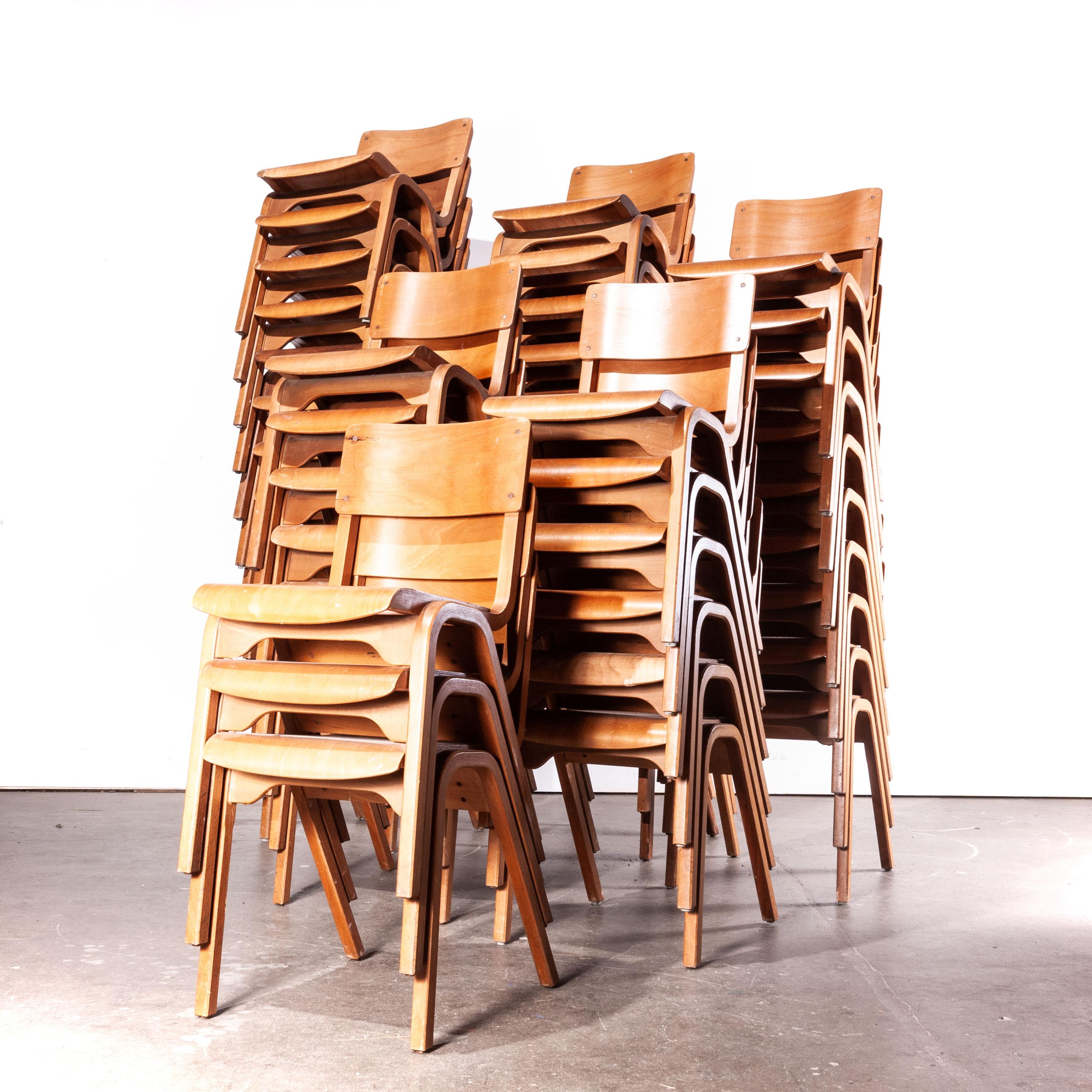 1950s Stacking Dining Chairs by ESA James Leonard, Lamstak 2