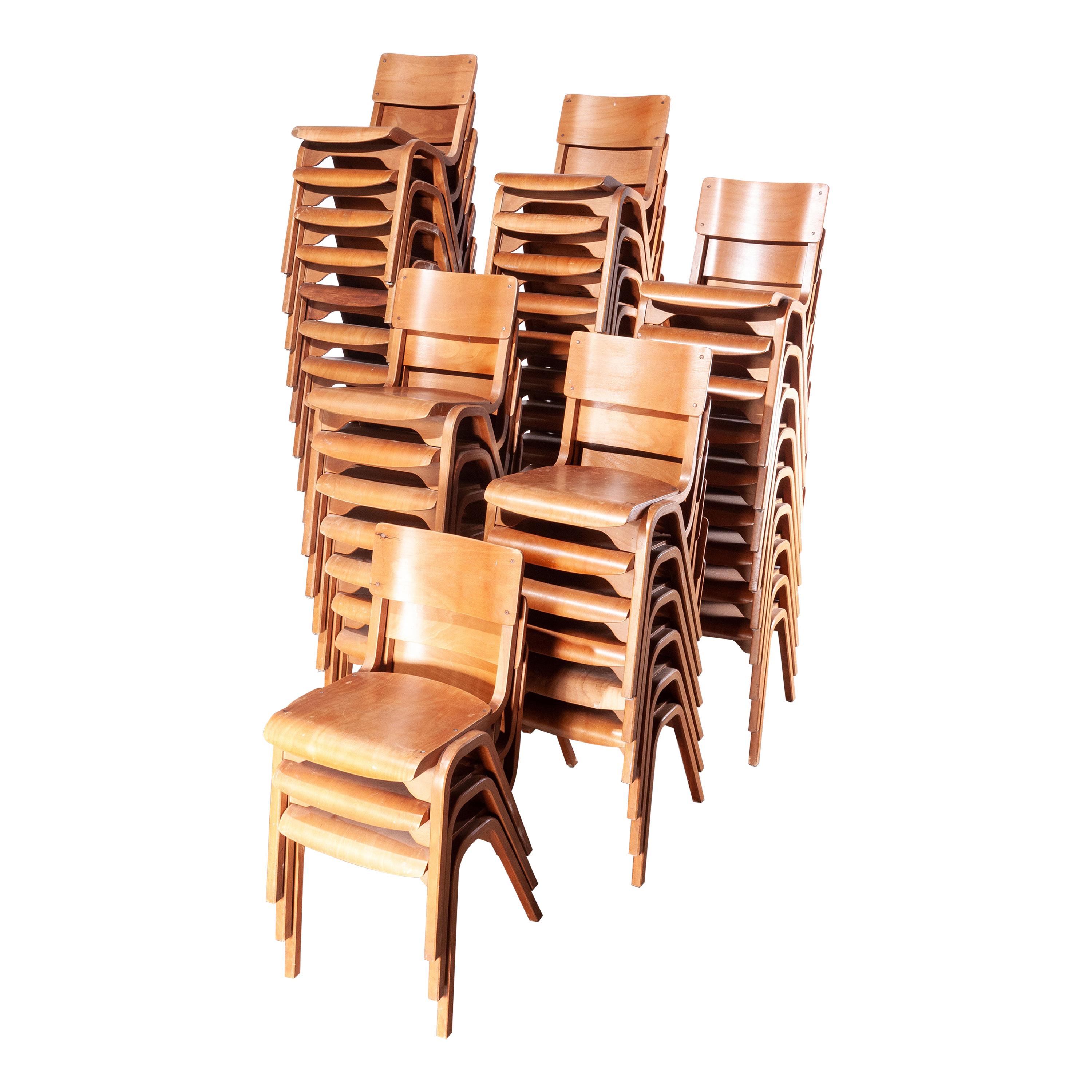 1950s Stacking Dining Chairs by ESA James Leonard, Lamstak