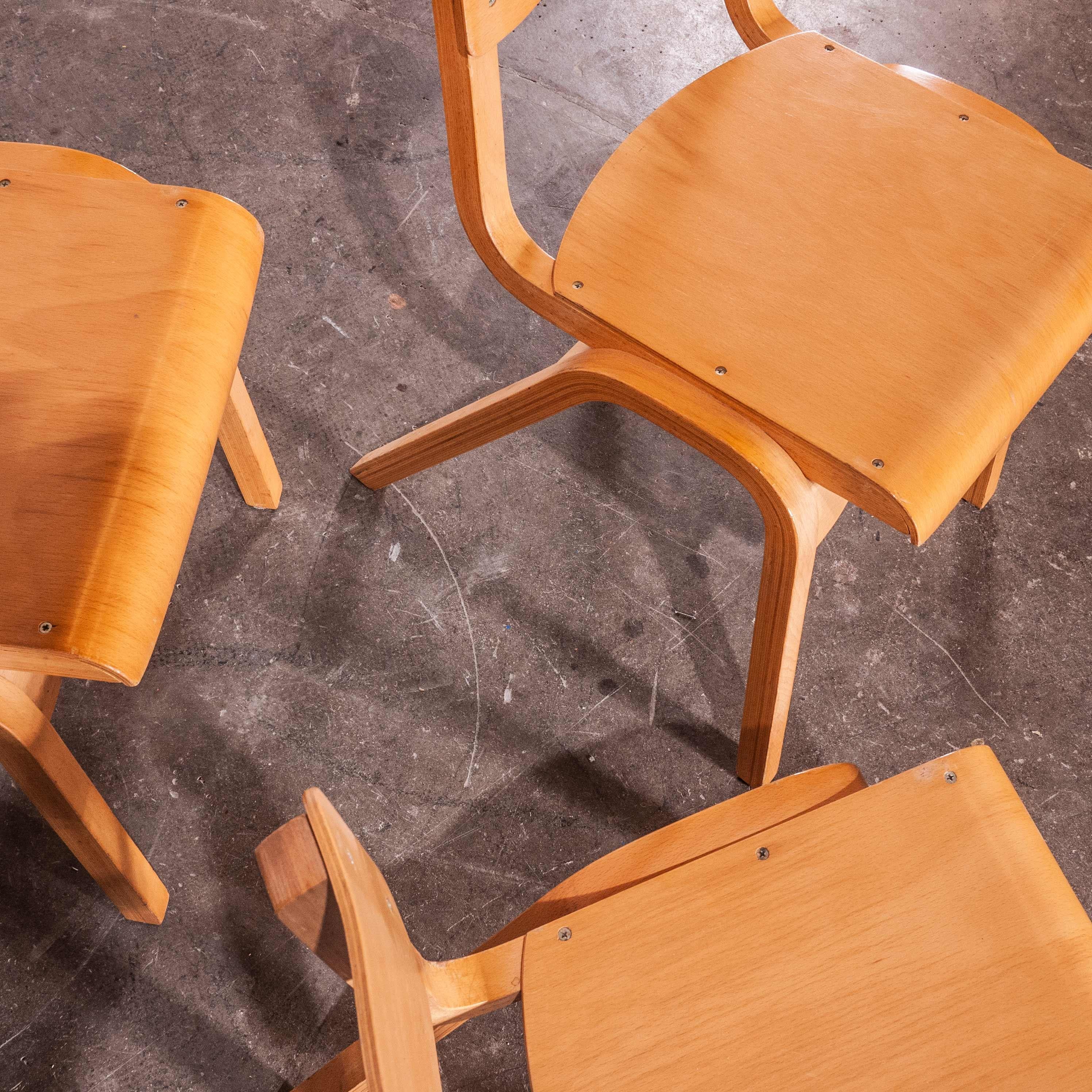 Mid-20th Century 1950s Stacking Dining Chairs by Lamstak