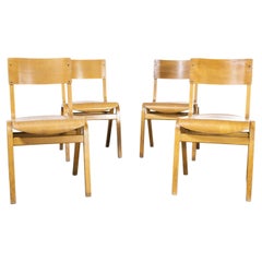 Retro 1950's Stacking Dining Chairs by Lamstak, Set of Four