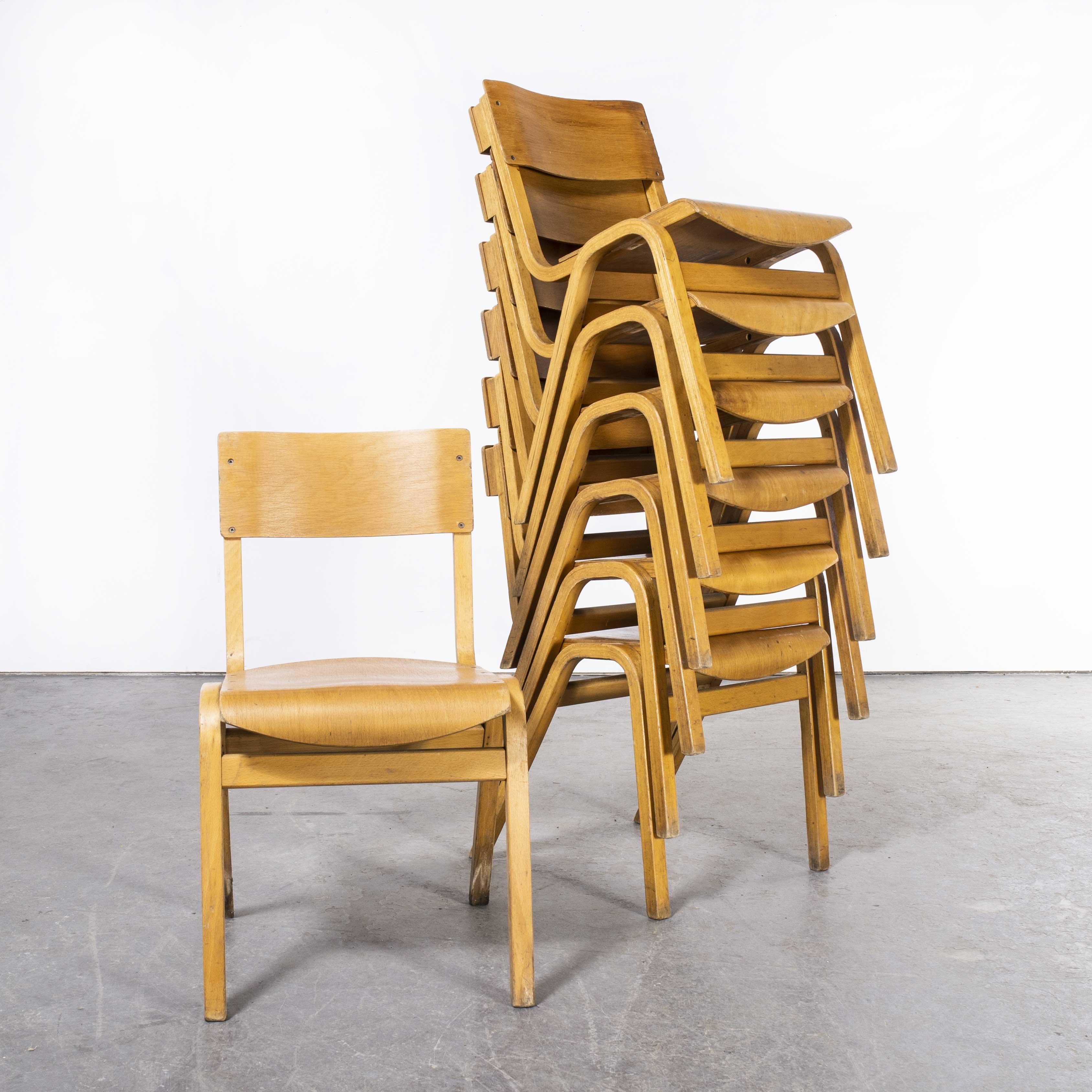 1950's Stacking Dining Chairs by Lamstak, Set of Seven 1