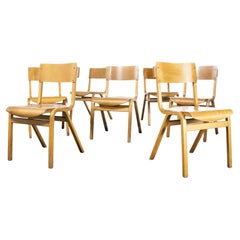 Retro 1950s Stacking Dining Chairs by Lamstak, Set of Six