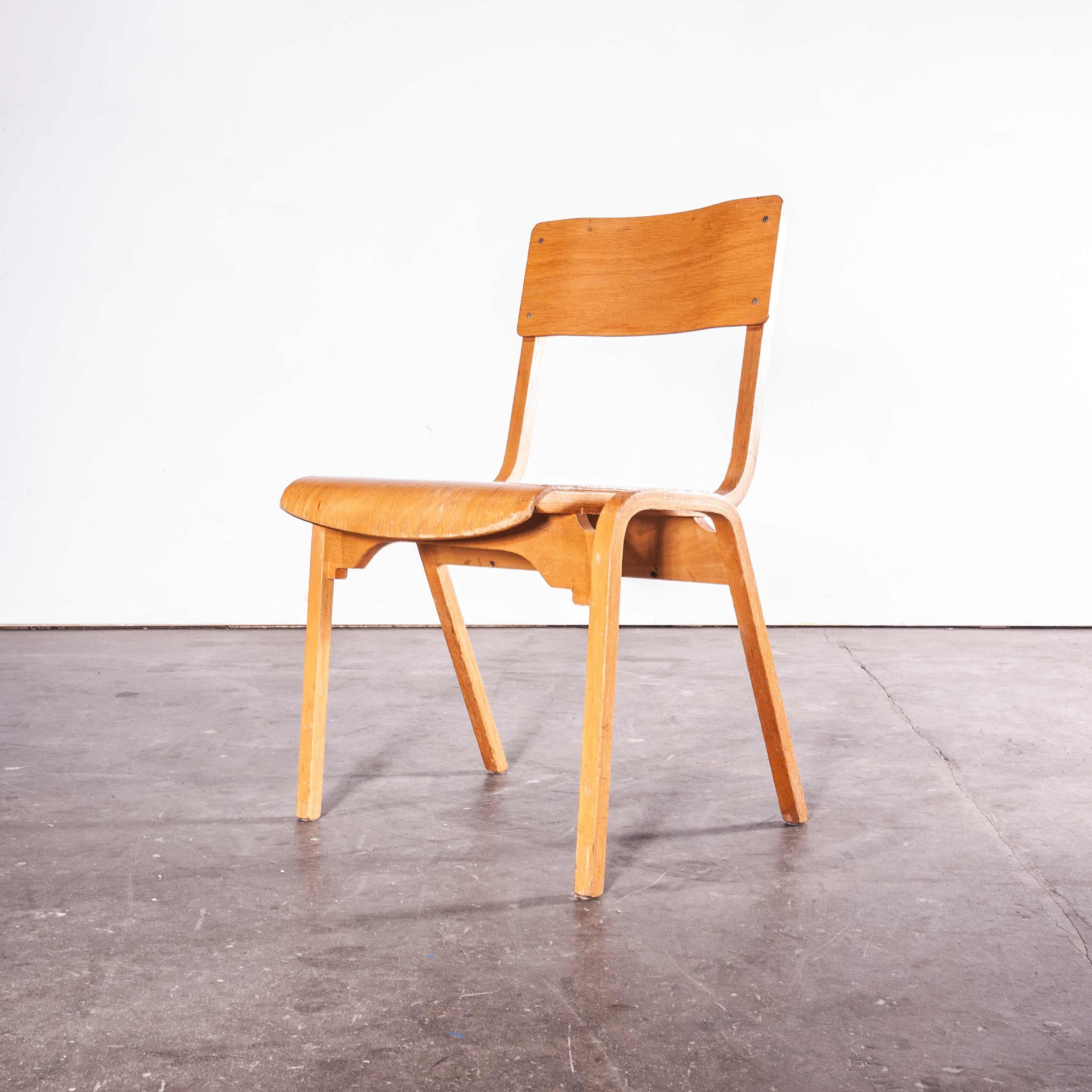 1950s Stacking Dining Chairs Made by Tecta Designed by Stafford, Set of Six 3