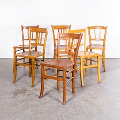 1950’s Standard Blonde Farmhouse French Mixed Dining Chairs - Set Of Six