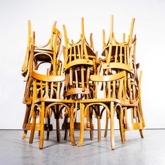 1950’s Standard Flat Seat Bistro Blonde French Dining Chairs