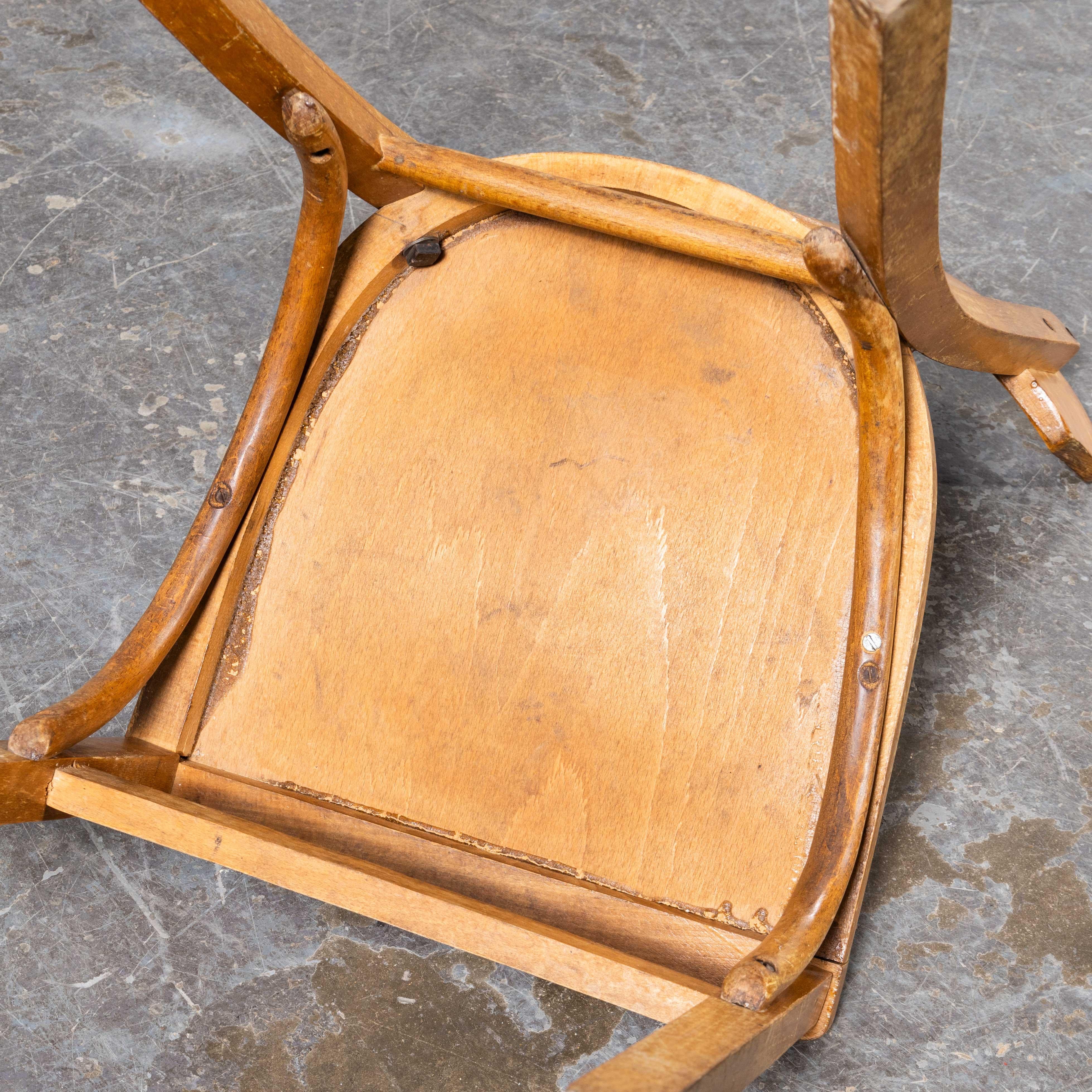 1950’s Standard Single Bar Back Farmhouse French Mixed Dining Chairs - Good Quan For Sale 5
