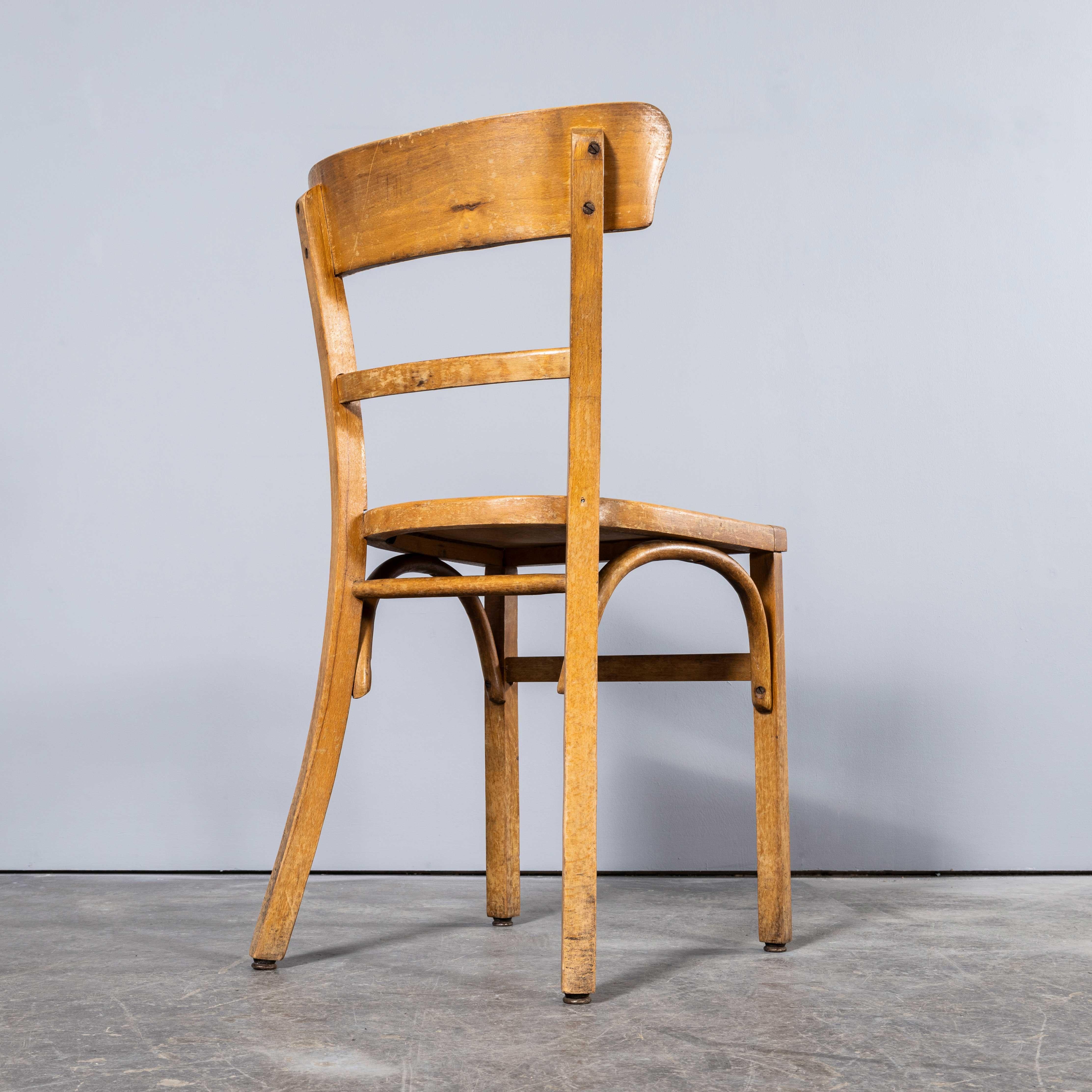 1950’s Standard Single Bar Back Farmhouse French Mixed Dining Chairs - Good Quan For Sale 7