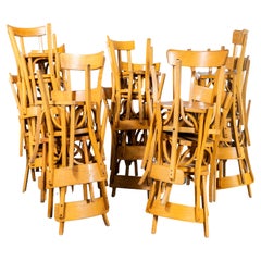 1950’S Standard Single Bar Blonde French Dining Chairs – Good Qty Available
