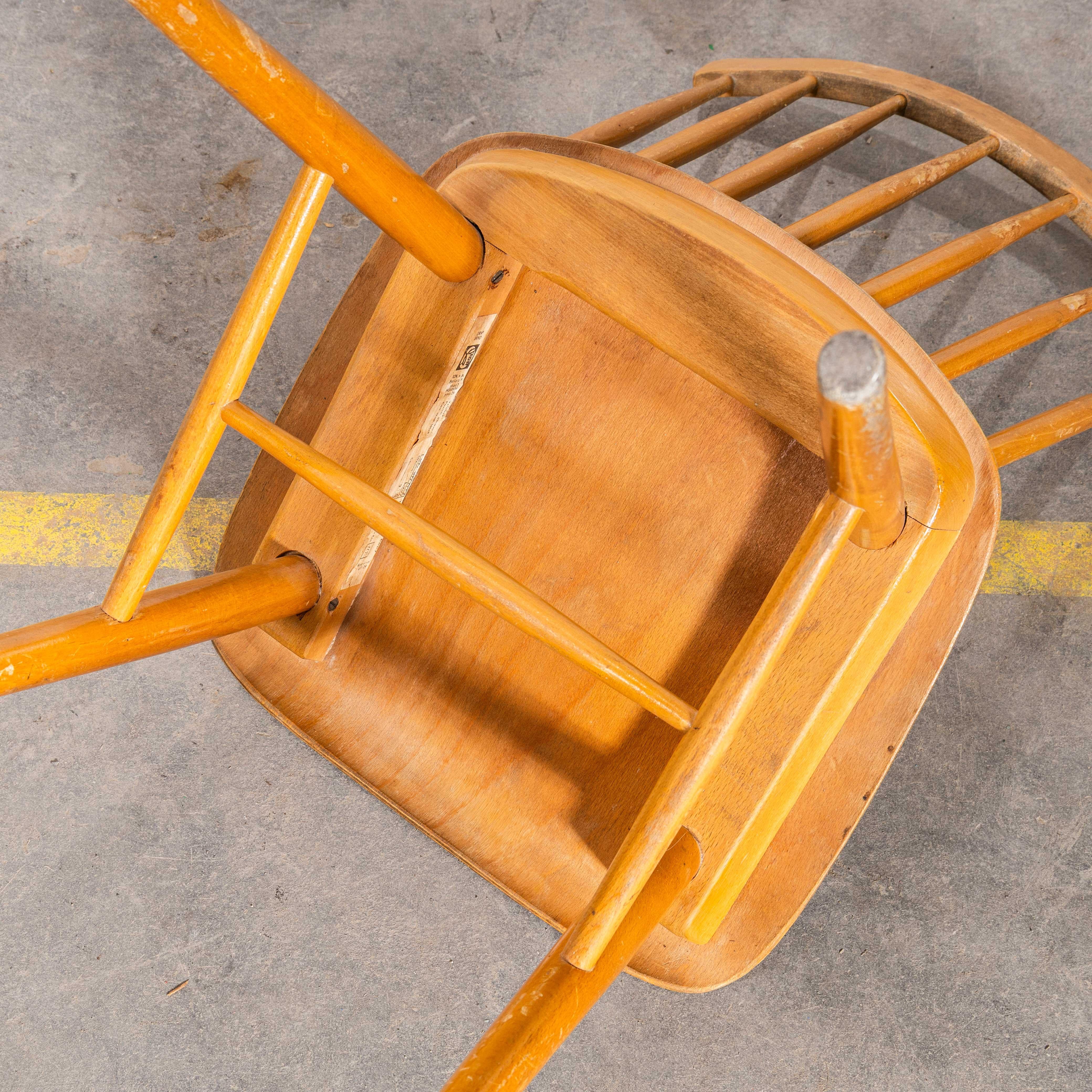 1950's Standard Stickback Blonde Esszimmerstühle im Angebot 6