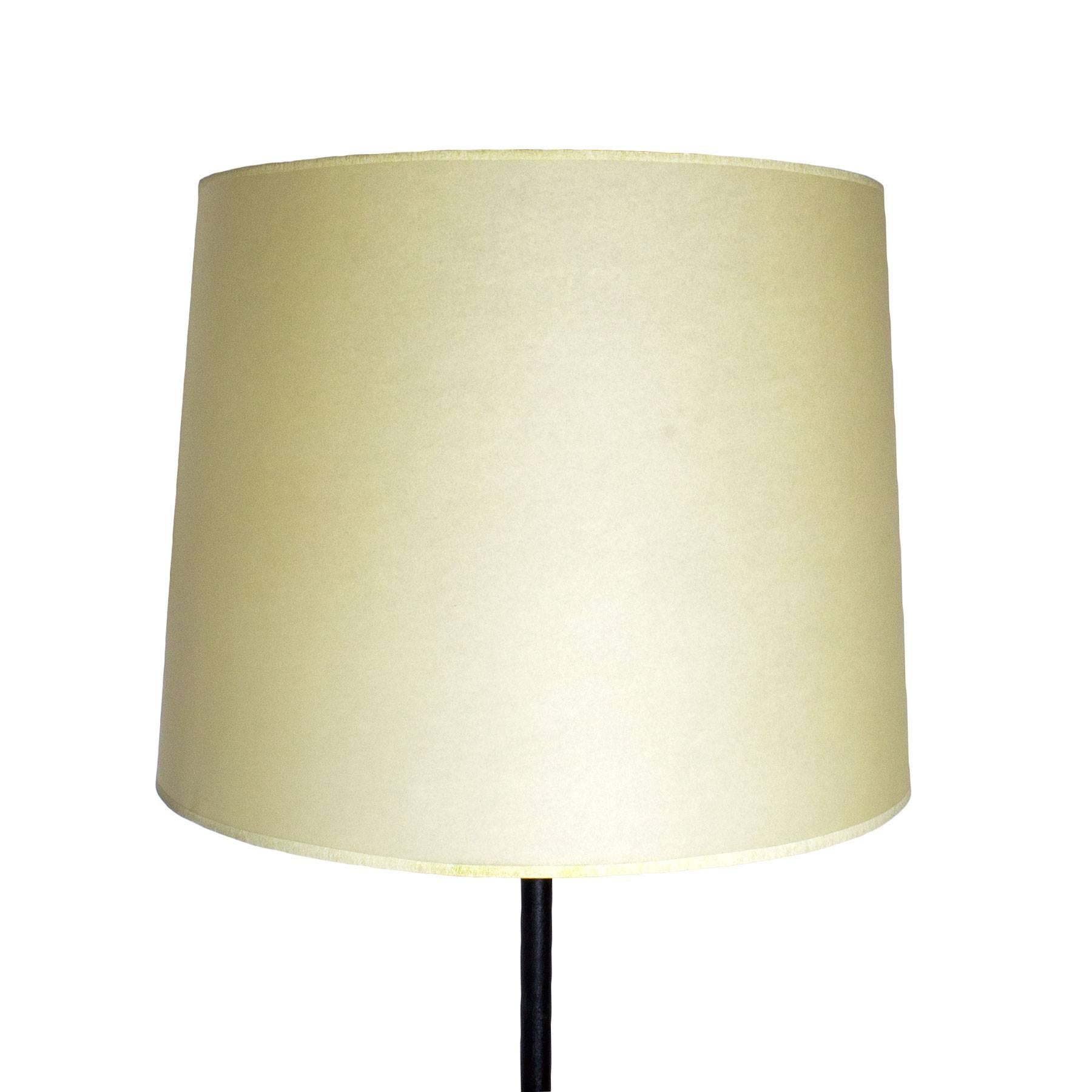 Mid-20th Century Mid-Century Modern Standing Lamp In Steel, Brass, Fabric - Spain For Sale