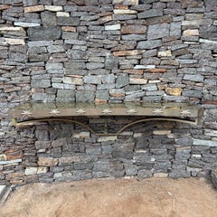 1950s STAR Wall Console Table Brass & Églomisé Arturo Pani Mexico