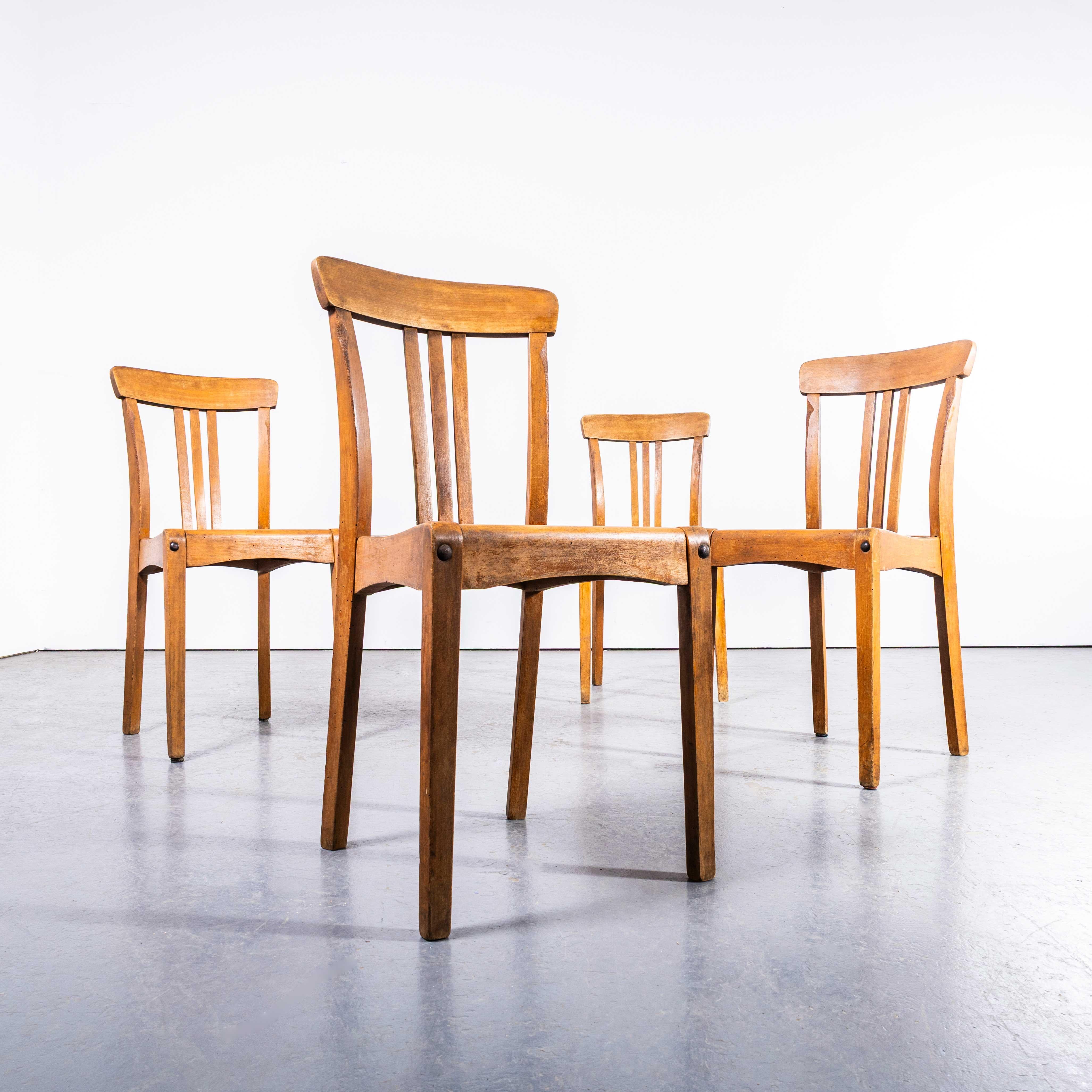 1950's Stella Ribbed Angular Seat Dining Chairs - Kleinserie verfügbar im Zustand „Gut“ im Angebot in Hook, Hampshire
