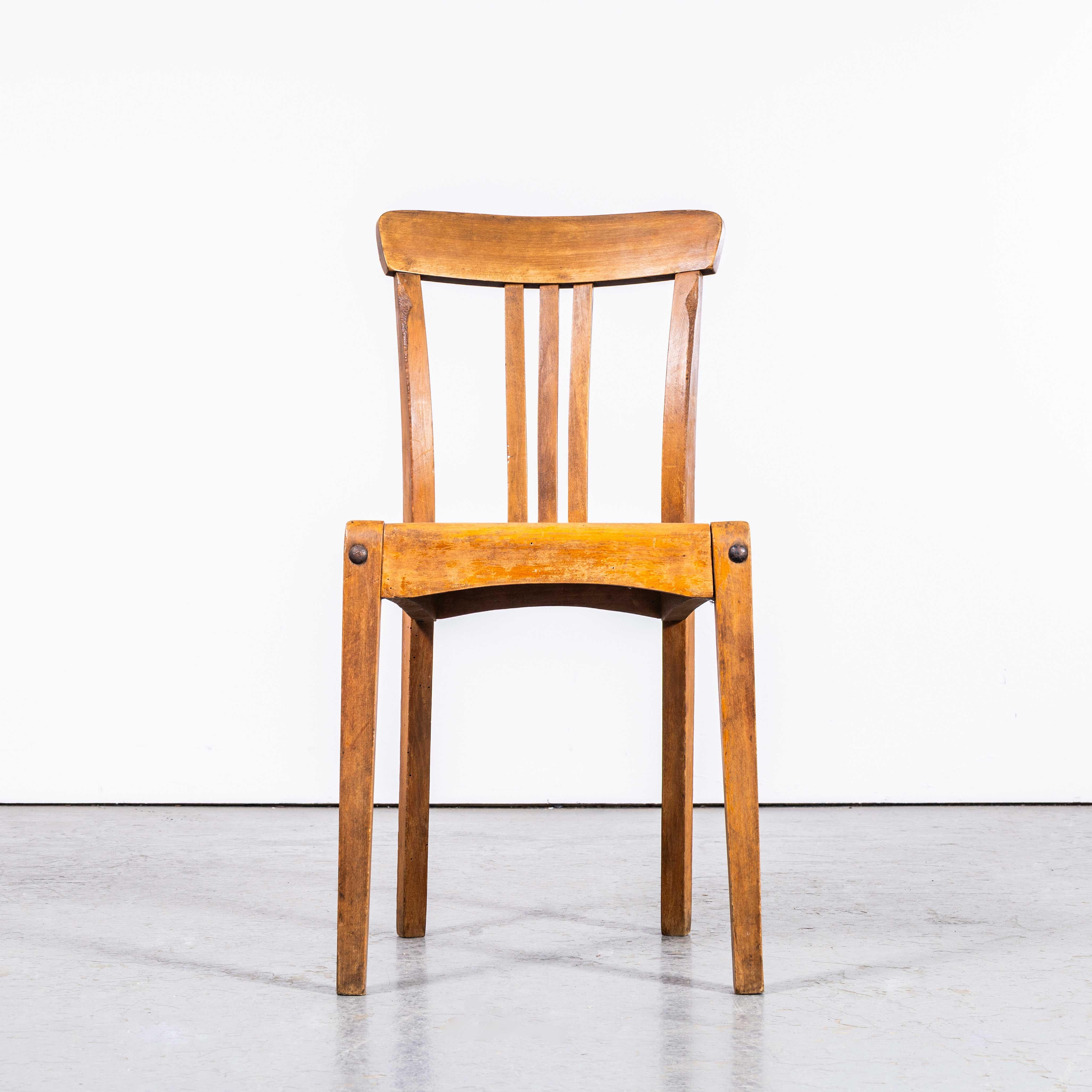 1950's Stella Ribbed Angular Seat Dining Chairs - Kleinserie verfügbar im Angebot 1