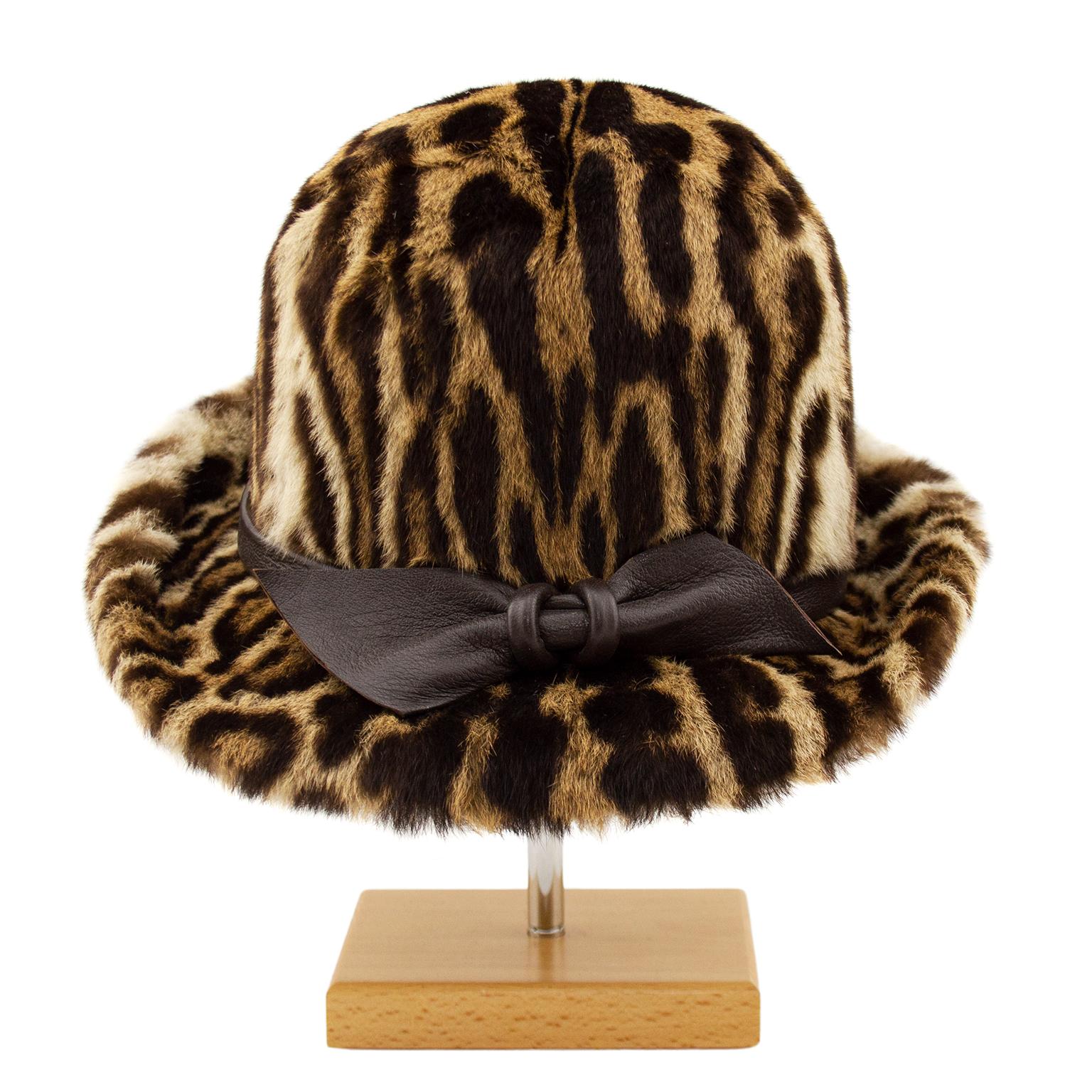 leopard print bowler hat