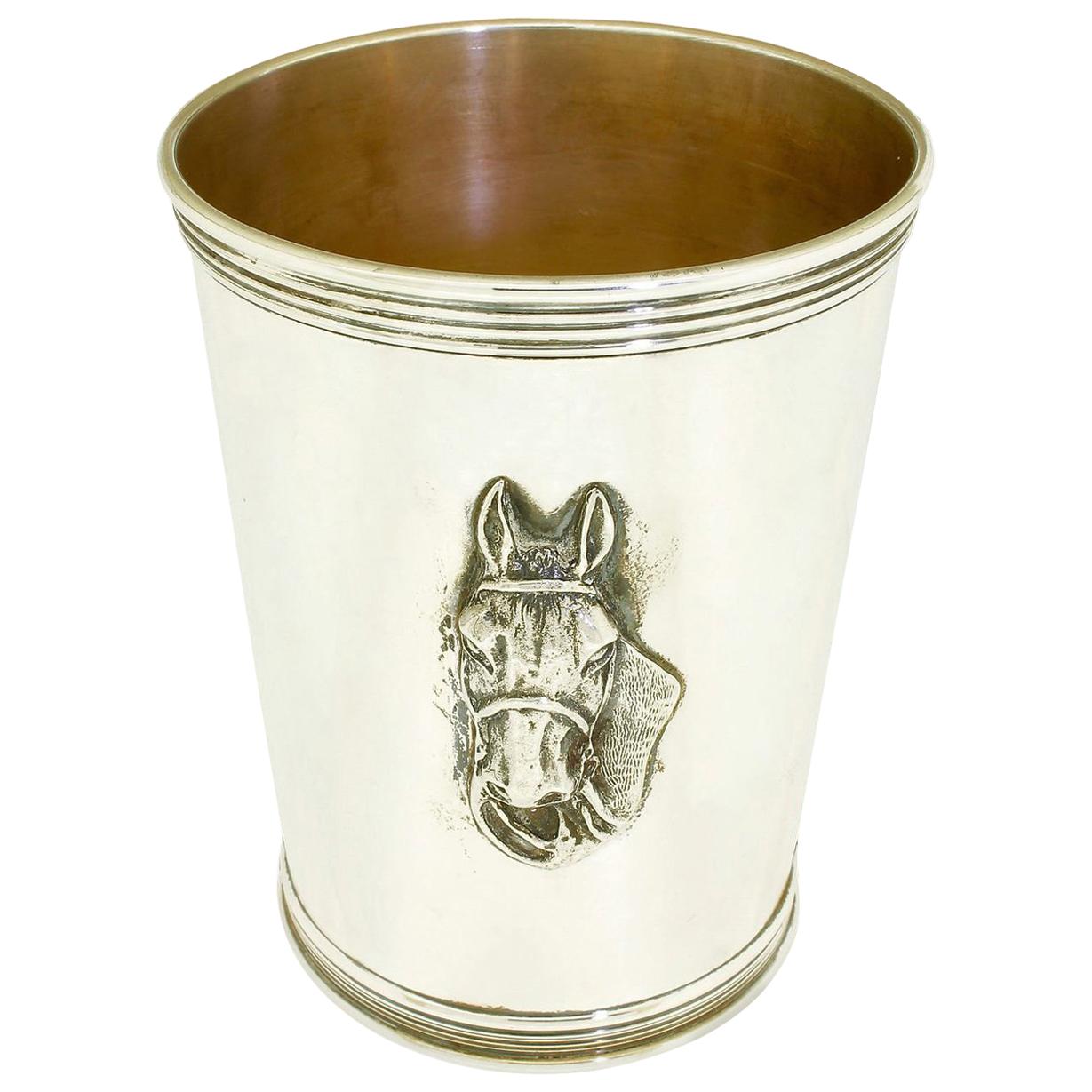 1950s Sterling Silver Benjamin Trees Horse Mint Julep Cup No Monogram Kentucky