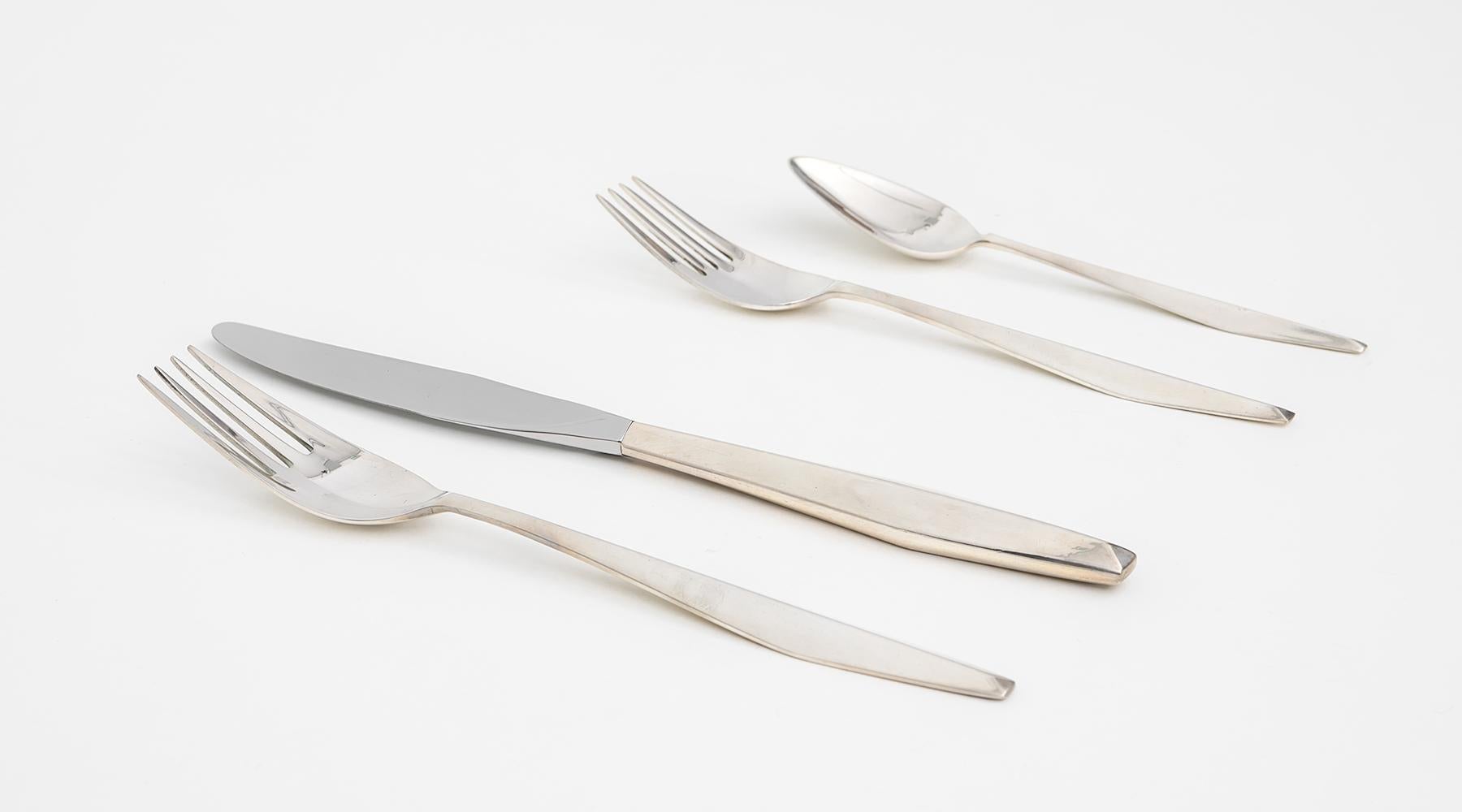 Mid-Century Modern 1950s Sterling Silver Flatware by Gio Ponti