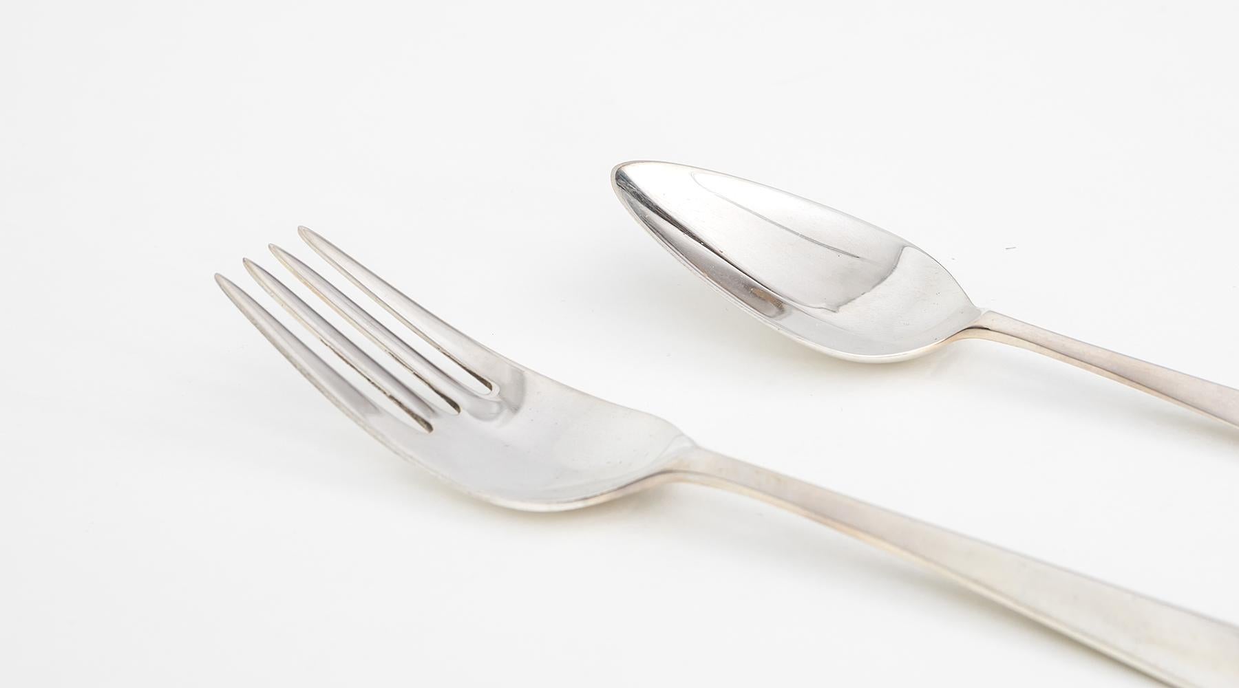 Mid-20th Century 1950s Sterling Silver Flatware by Gio Ponti