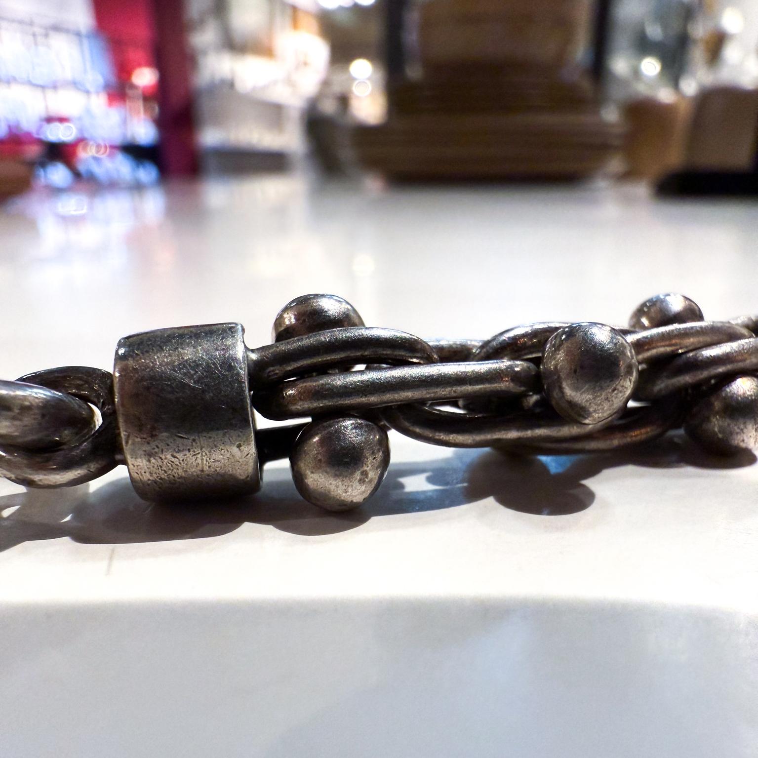 1950s Sterling Silver Toggle Bracelet Cha Cha Mexico Taxco Spratling Style For Sale 3