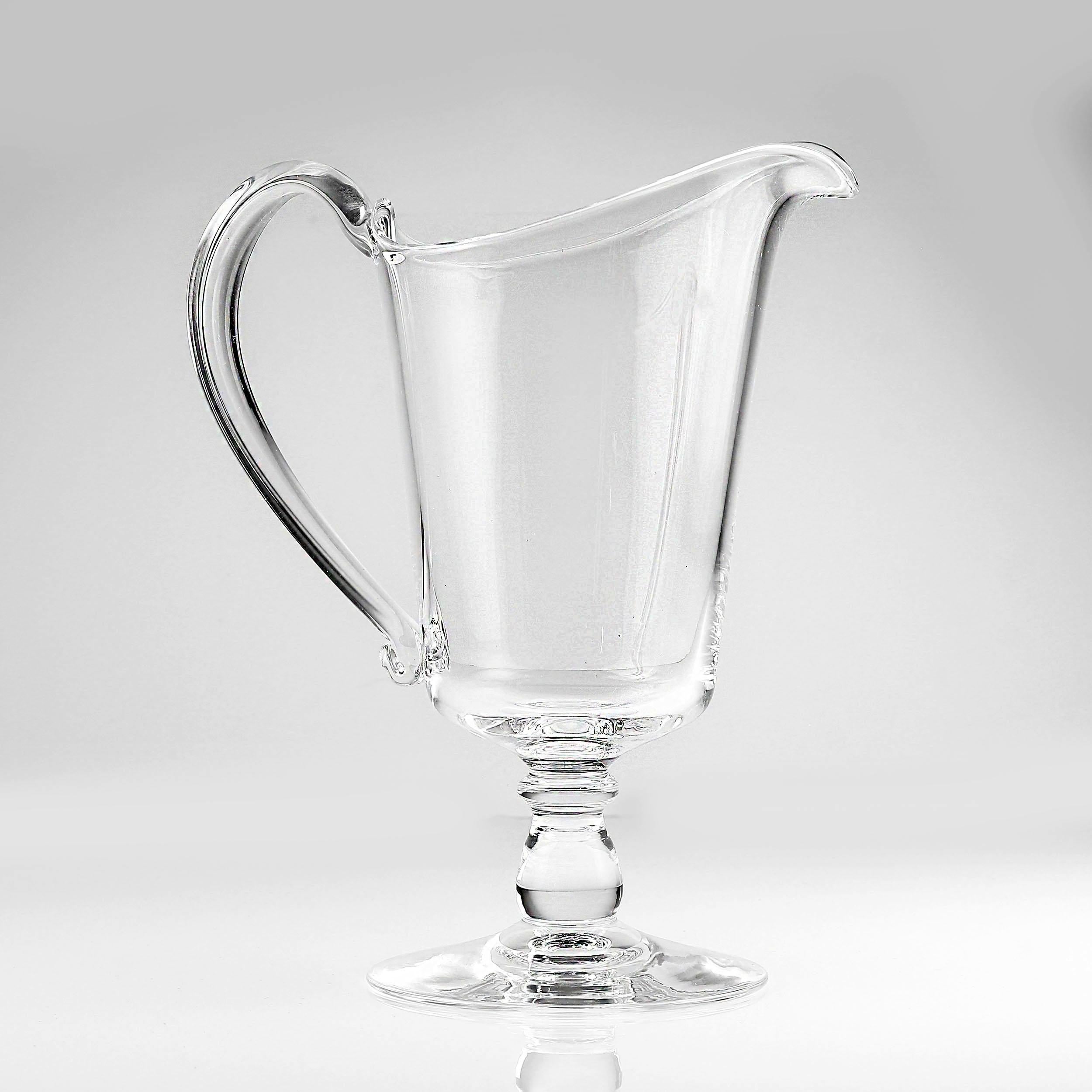 Classico americano Brocca per panna in vetro Steuben Glass del 1950 in vendita