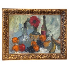 1950s Still Life, Lou Burnett, Oil on Canvas