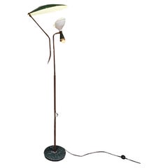 1950s Stilnovo Green Floor Lamp Marble & Greene Italy