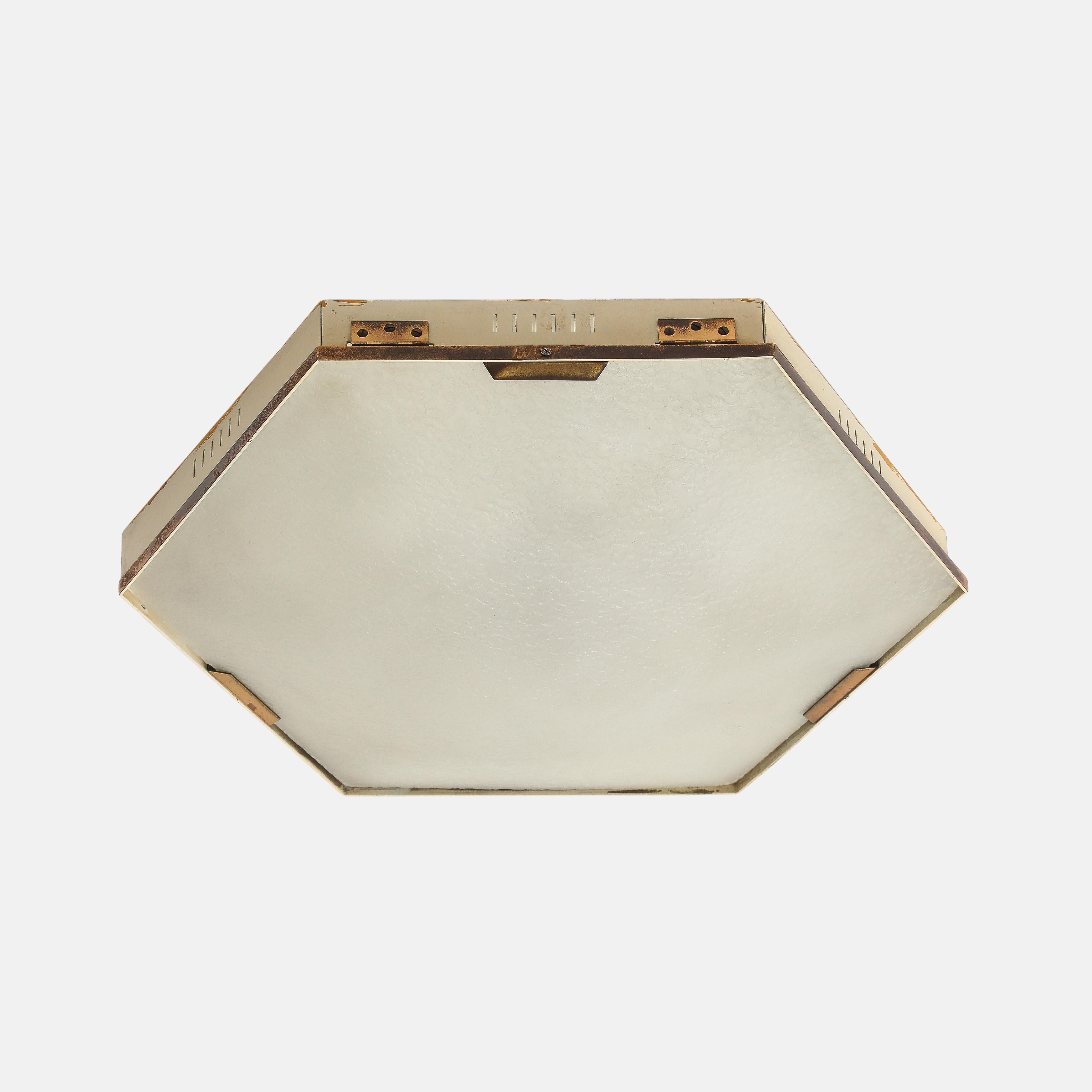 Sechseckige Stilnovo-Deckenleuchte, Einbaubeleuchtung Modell 1183, 1950er Jahre im Angebot 5