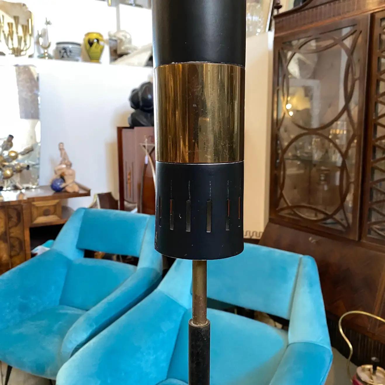 1950s Stilnovo Marble Brass and Glass Mid-Century Modern Italian Floor Lamp For Sale 8
