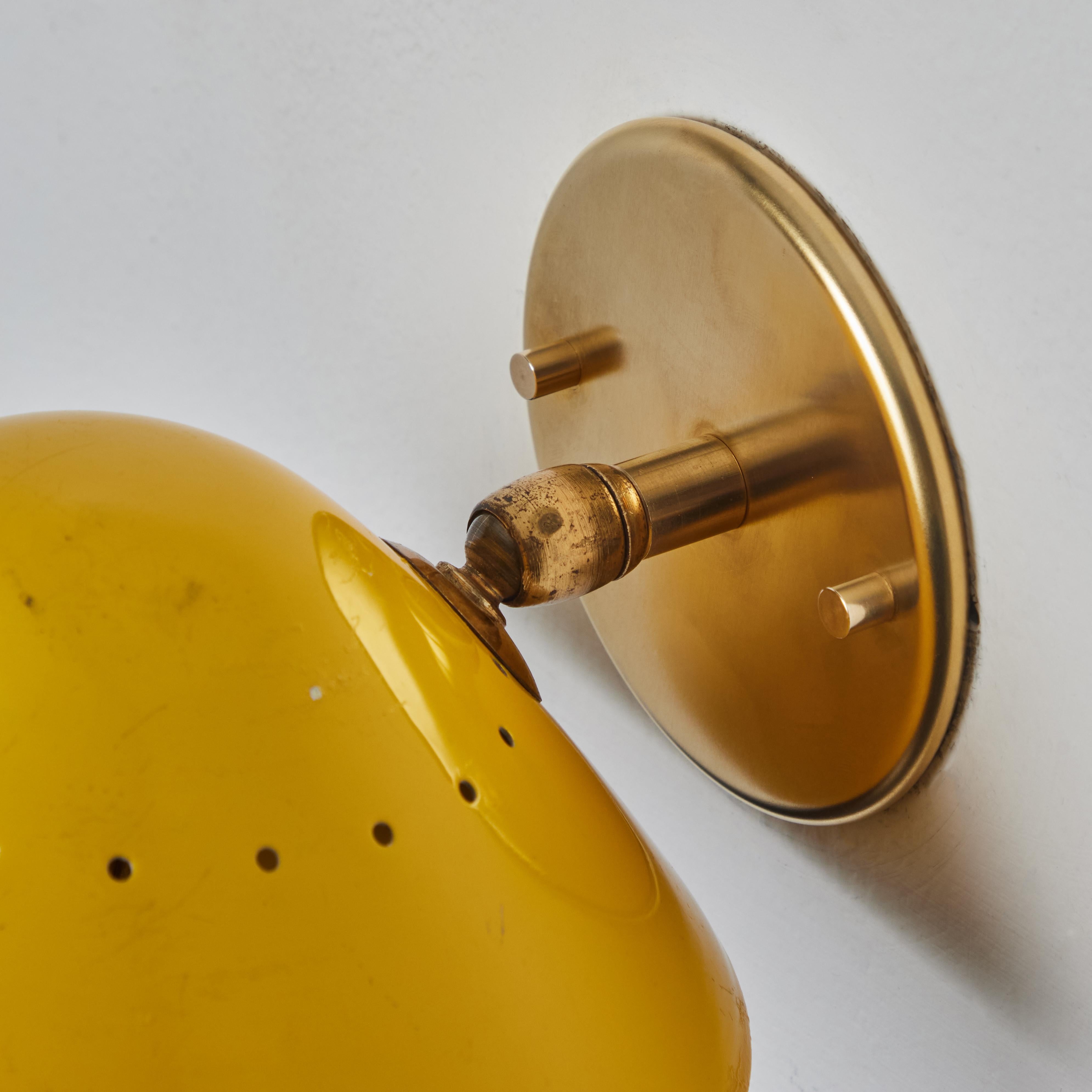 1950s Stilnovo Perforated Wall Sconce in Yellow 6