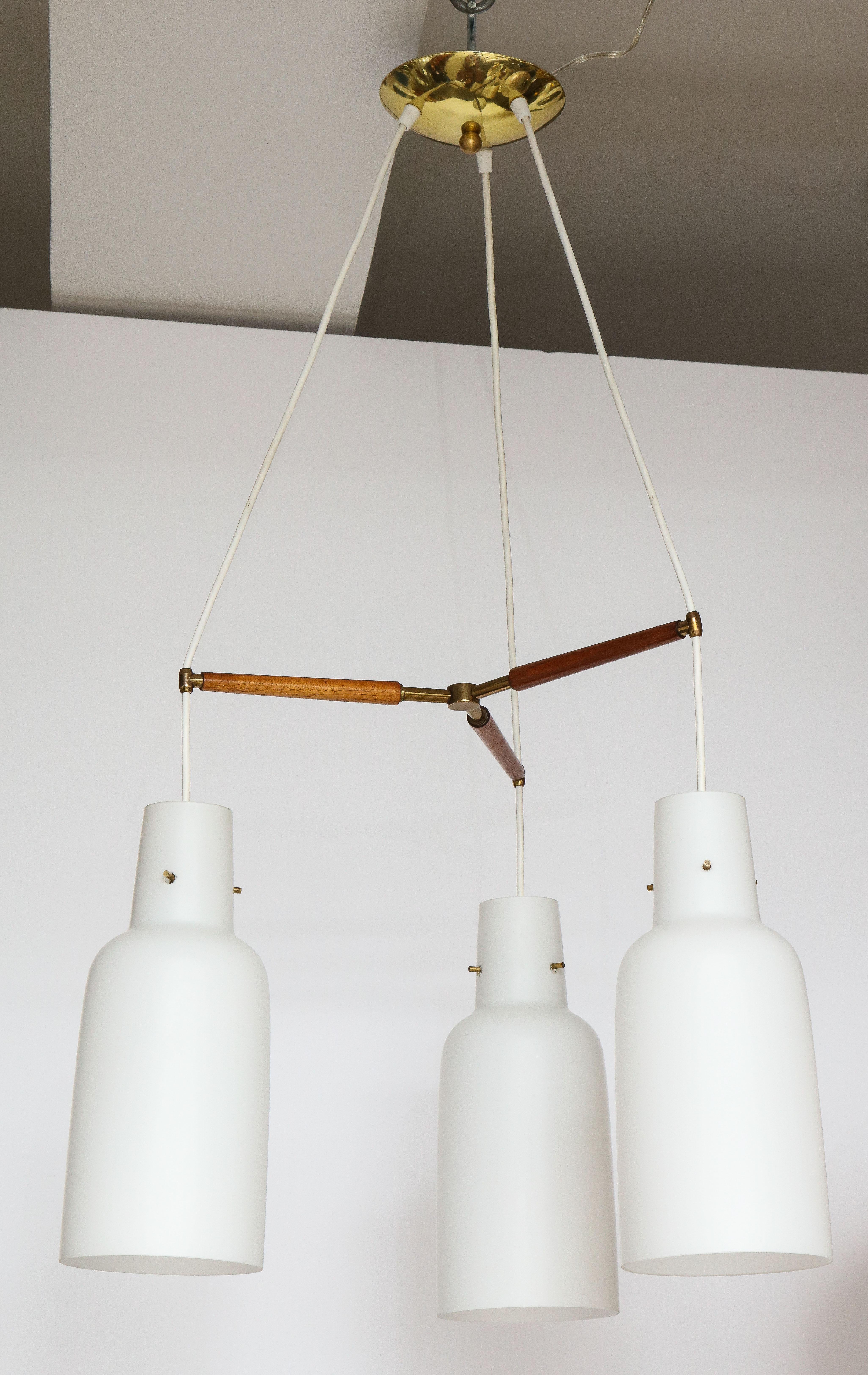 Metà XX secolo Lampadario in stile Stilnovo anni '50 in vendita