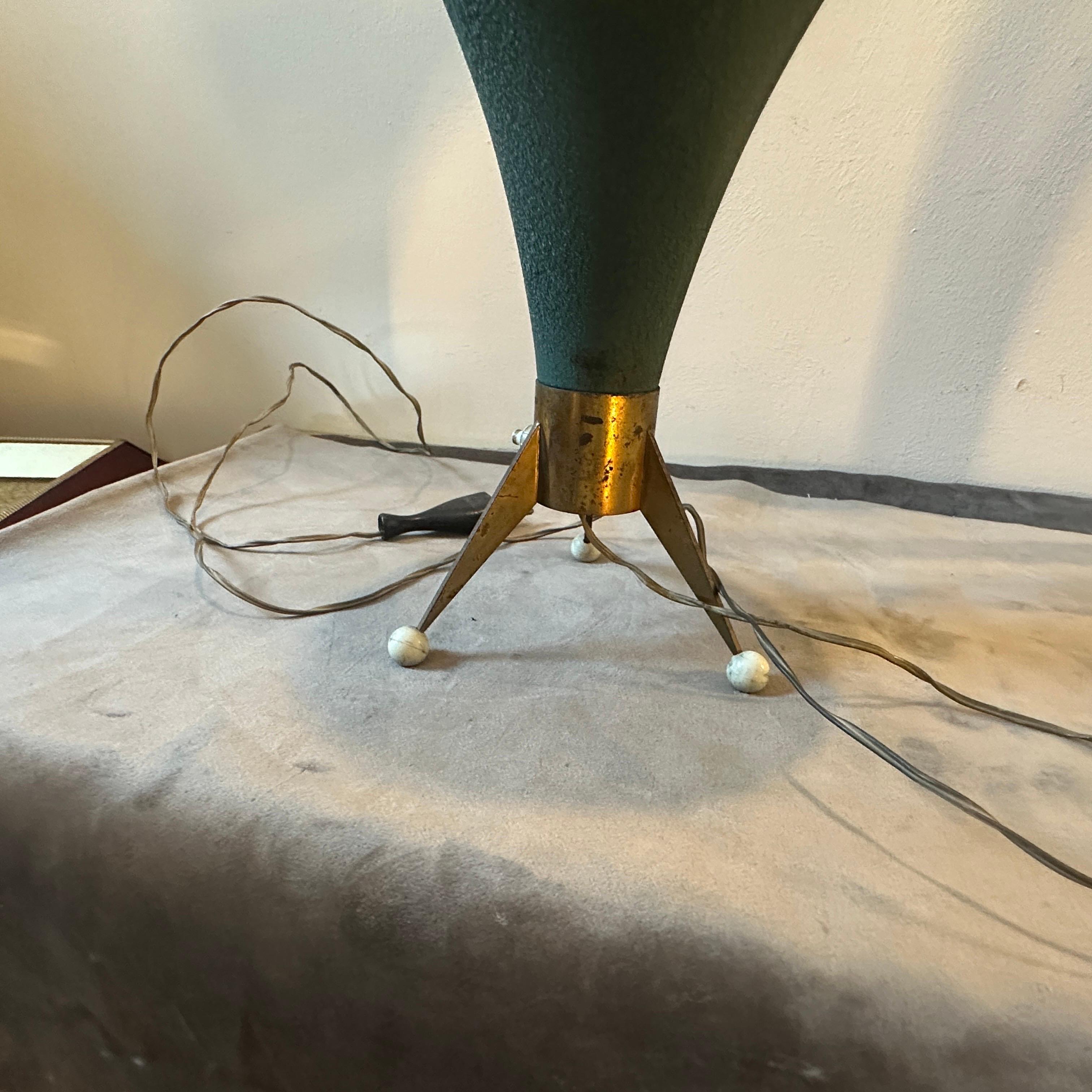 1950s Stilnovo Style Mid-Century Modern Brass Sputnik table Lamp For Sale 5