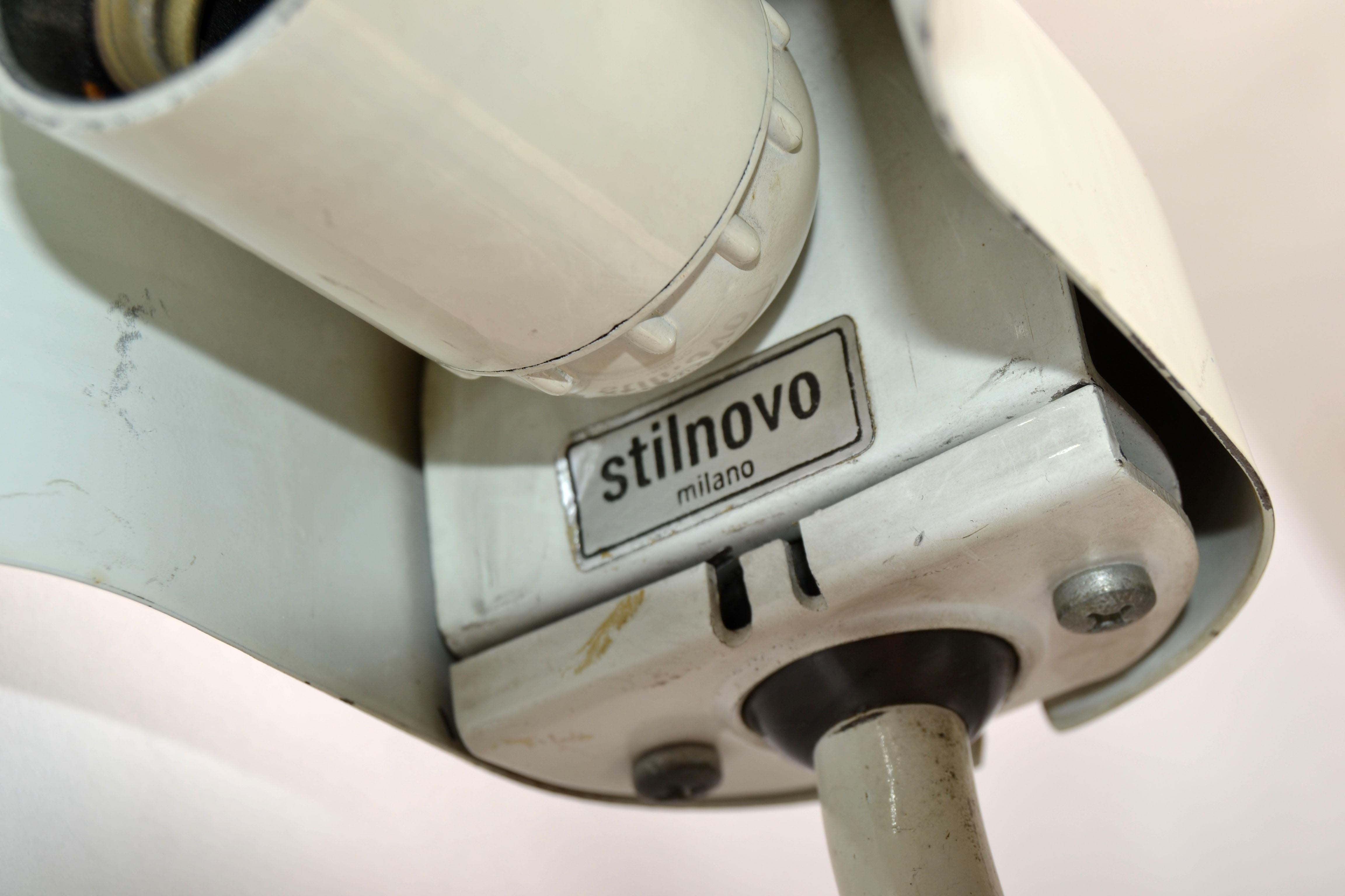 Lámpara de sobremesa Stilnovo de los años 50 Acabado blanco roto Moderna de mediados de siglo Italia en venta 6