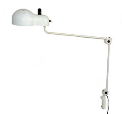 1950s Stilnovo Swing Desk Table Lamp Off White Finish Mid-Century Modern Italy