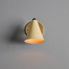 1950s Stilnovo White Perforated Metal Sconce