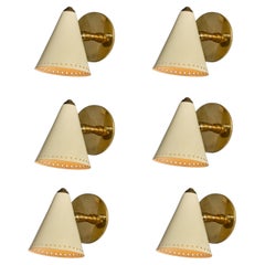 Scontrino in metallo traforato bianco Stilnovo del 1950