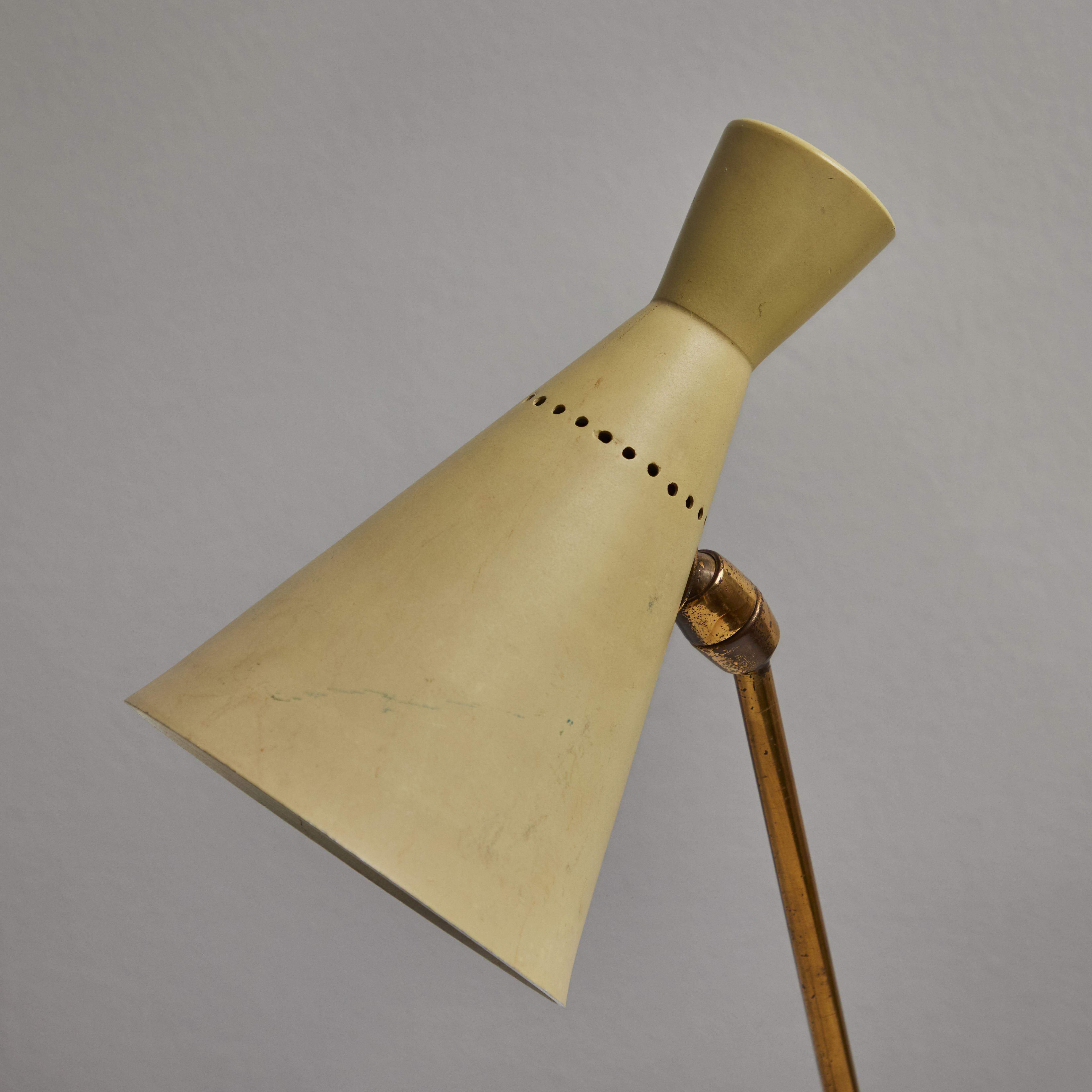1950s Stilux Milano Metal & Wood Table Lamp For Sale 7