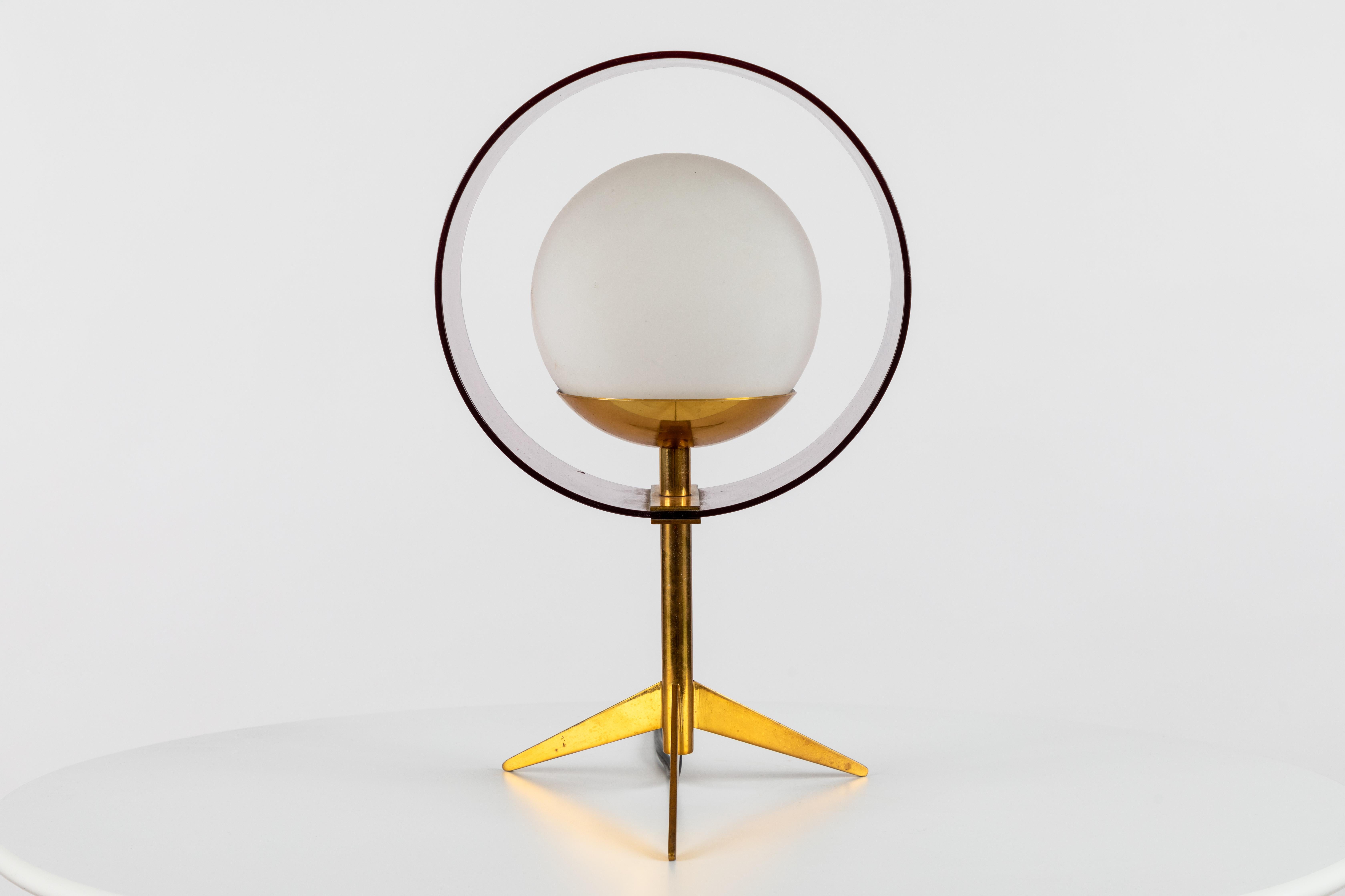 Mid-Century Modern 1950s Stilux Milano 'Saturno' Table Lamp