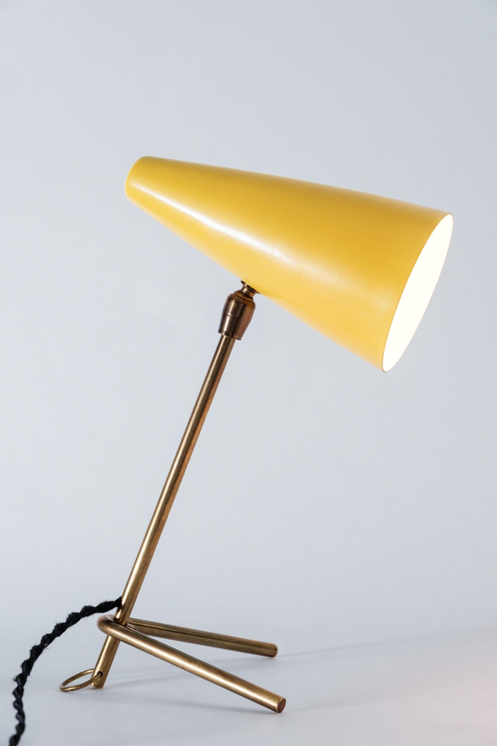 1950s Stilux Milano Yellow Conical Table Lamp For Sale 4