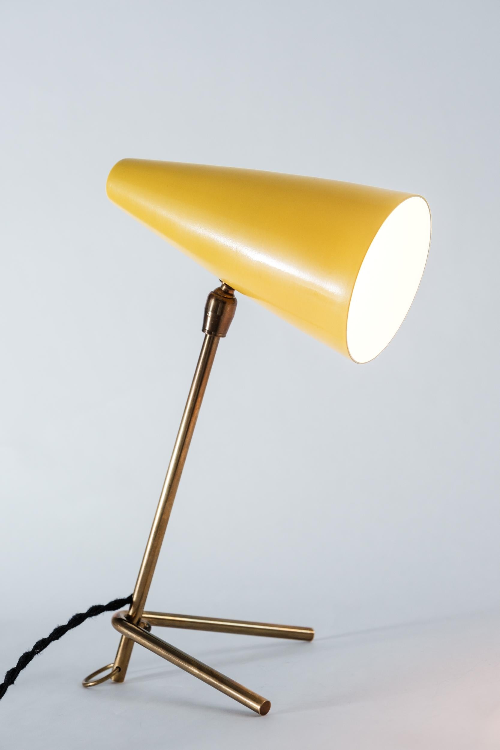 1950s Stilux Milano Yellow Conical Table Lamp For Sale 5