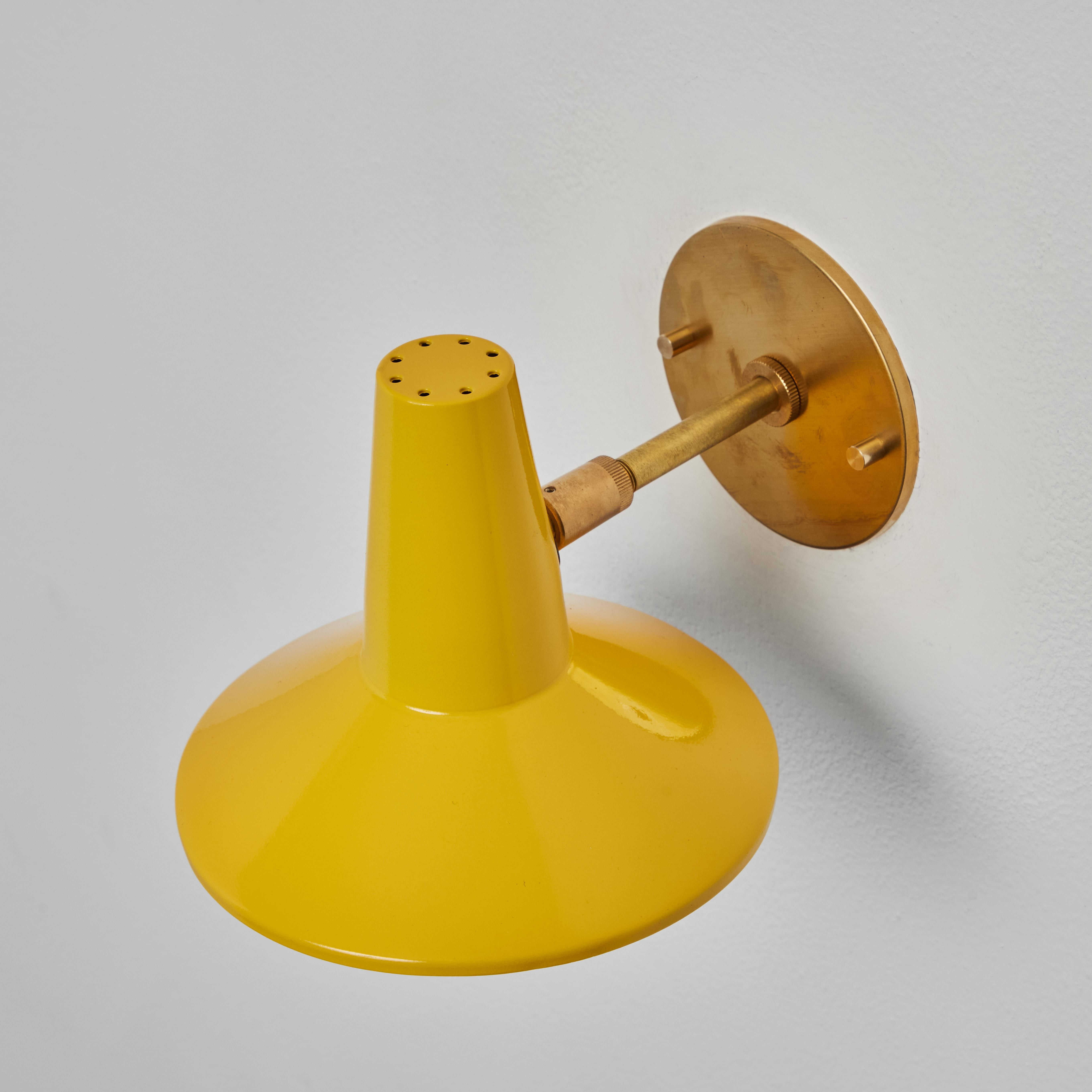 1950s Stilux Yellow Metal and Brass Articulating Sconce For Sale 3