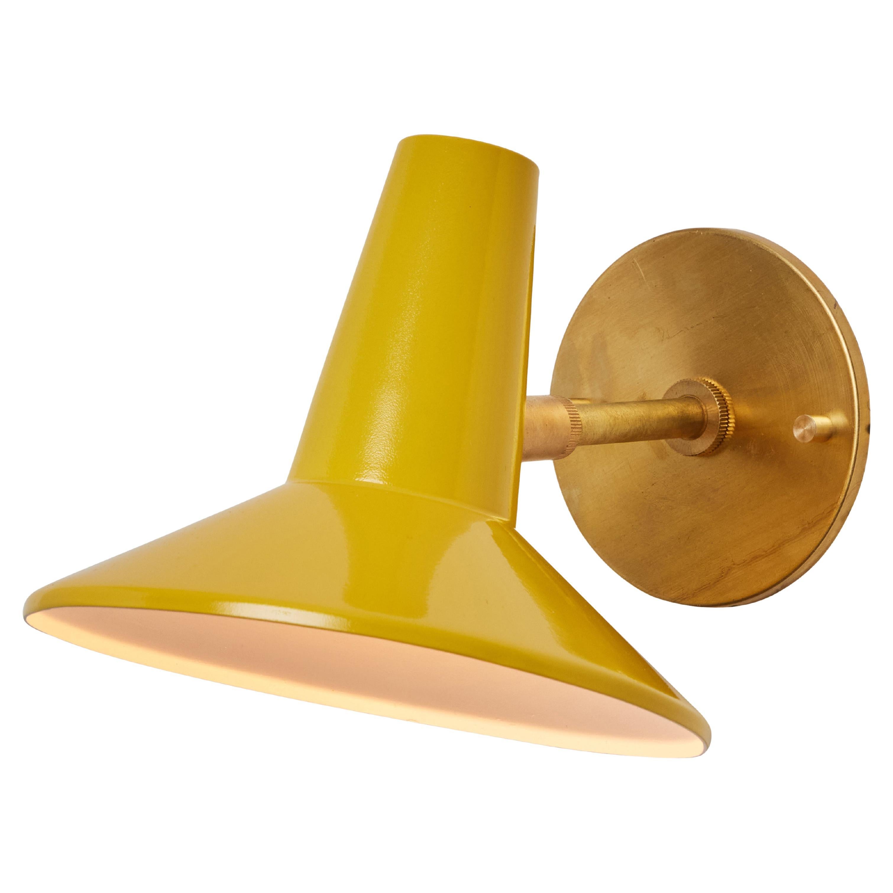 1950s Stilux Yellow Metal and Brass Articulating Sconce For Sale