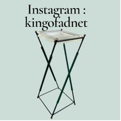 Vide poche ou table d'appoint en cuir vert Stitch by Jacques Adnet, 1950